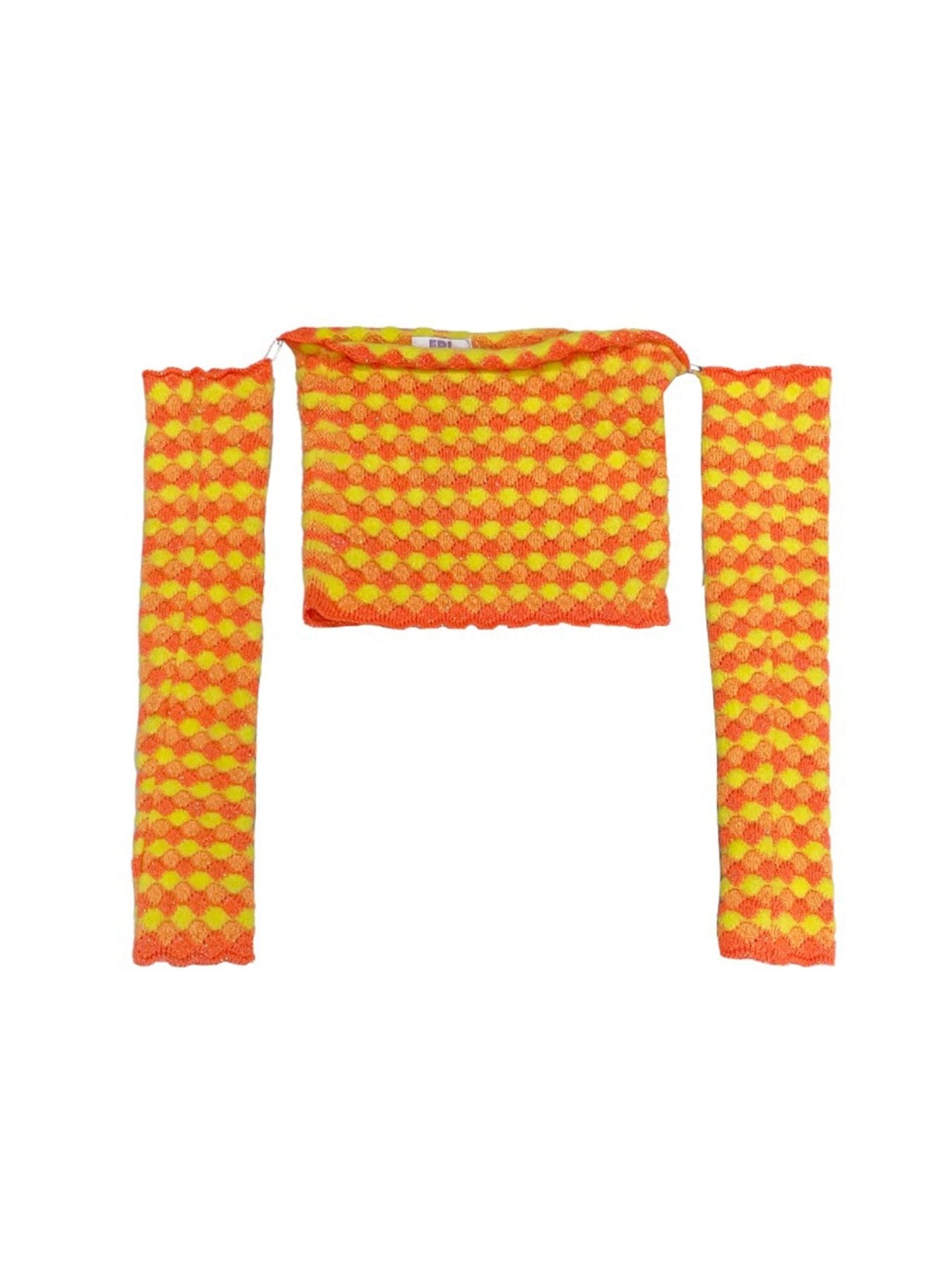 ERL Orange Floral Jacquard Tube Tops