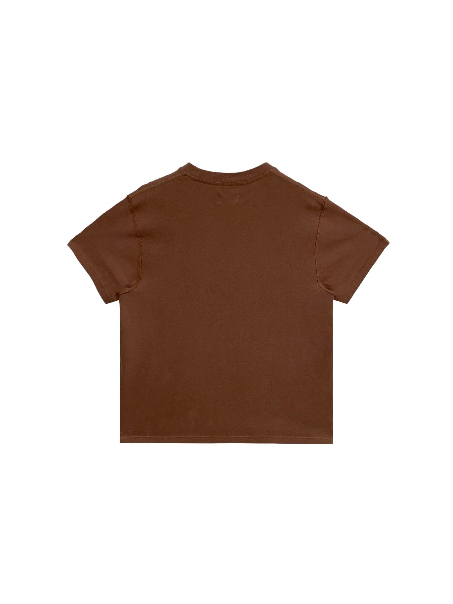 ERL - RIPPED COLLAR SKULL RED CAR TSHIRT KNIT - SS24 - BROWN