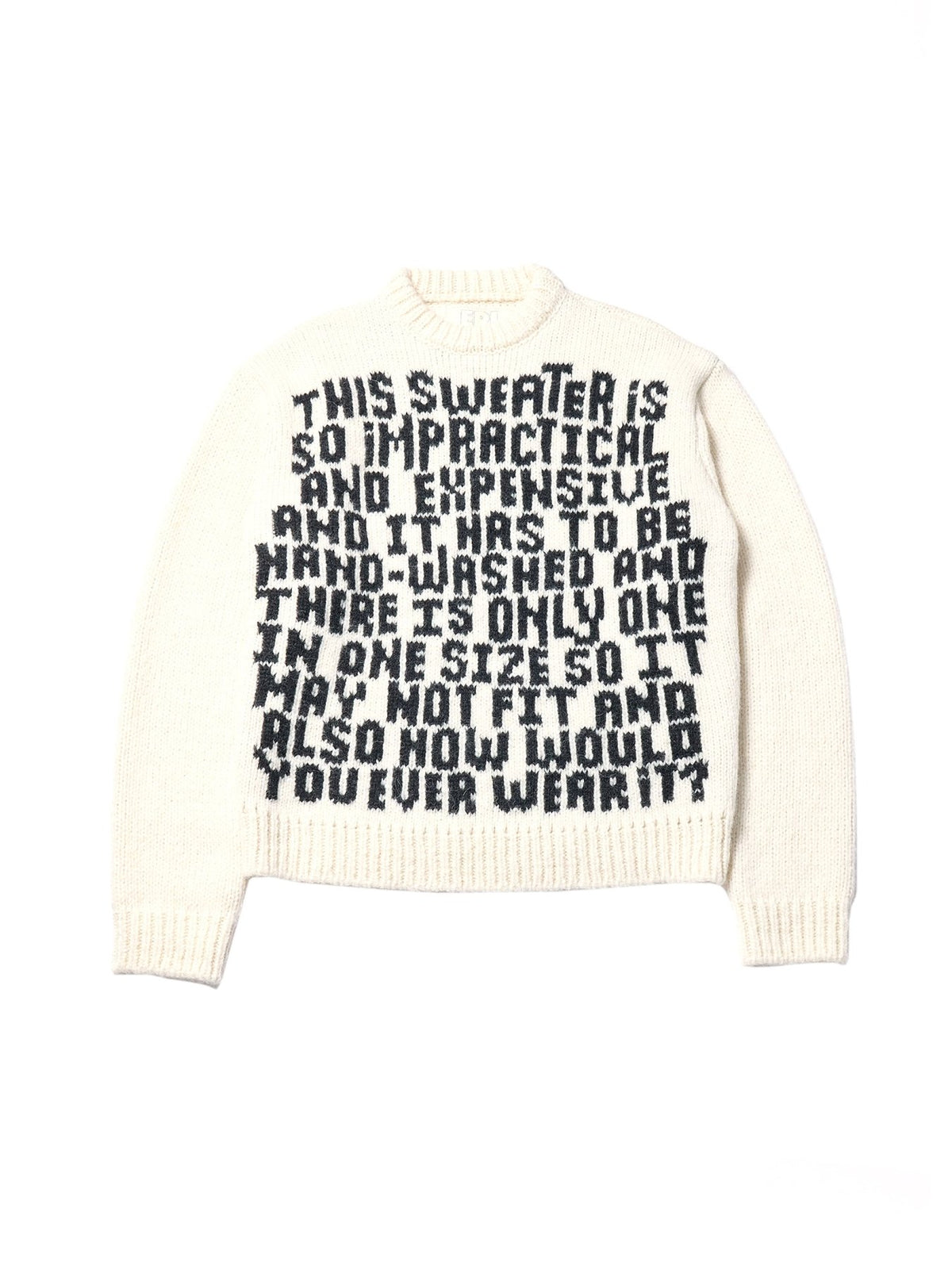 ERL White Unisex Text Sweater