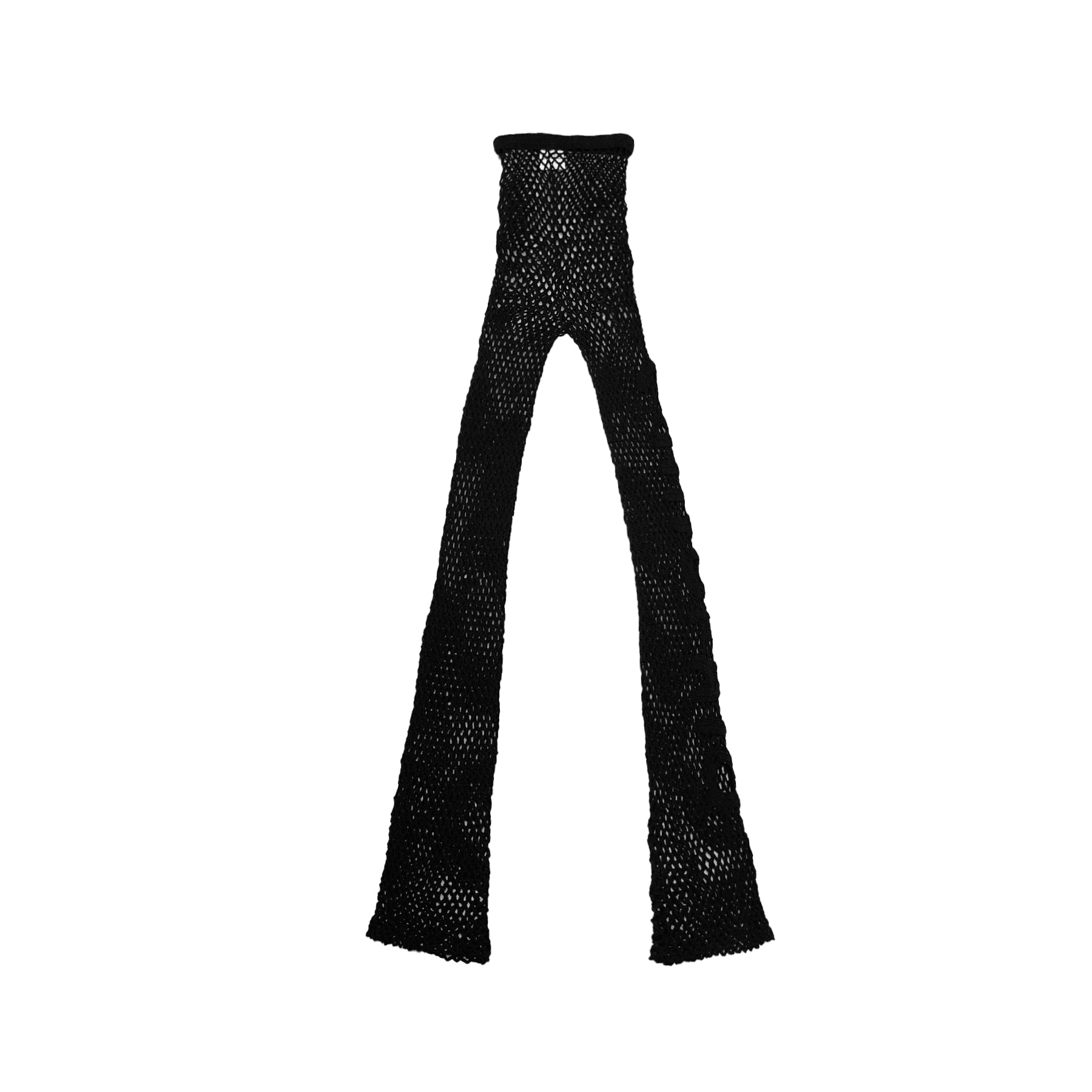 ERL - WOMENS HAND CROCHET FLARED PANTS KNIT - SS23 - BLK BROWN