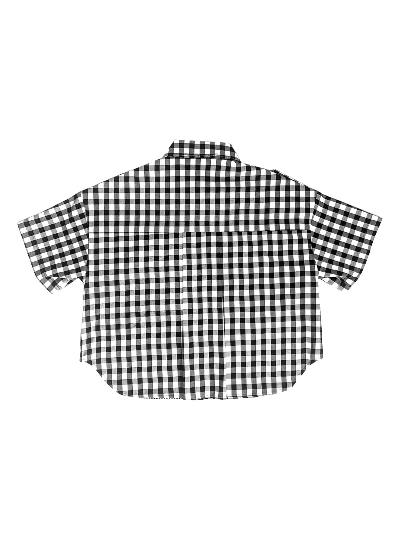 FRANCESCA LAKE Multi Boxy Short Sleeve Button Front Shirt