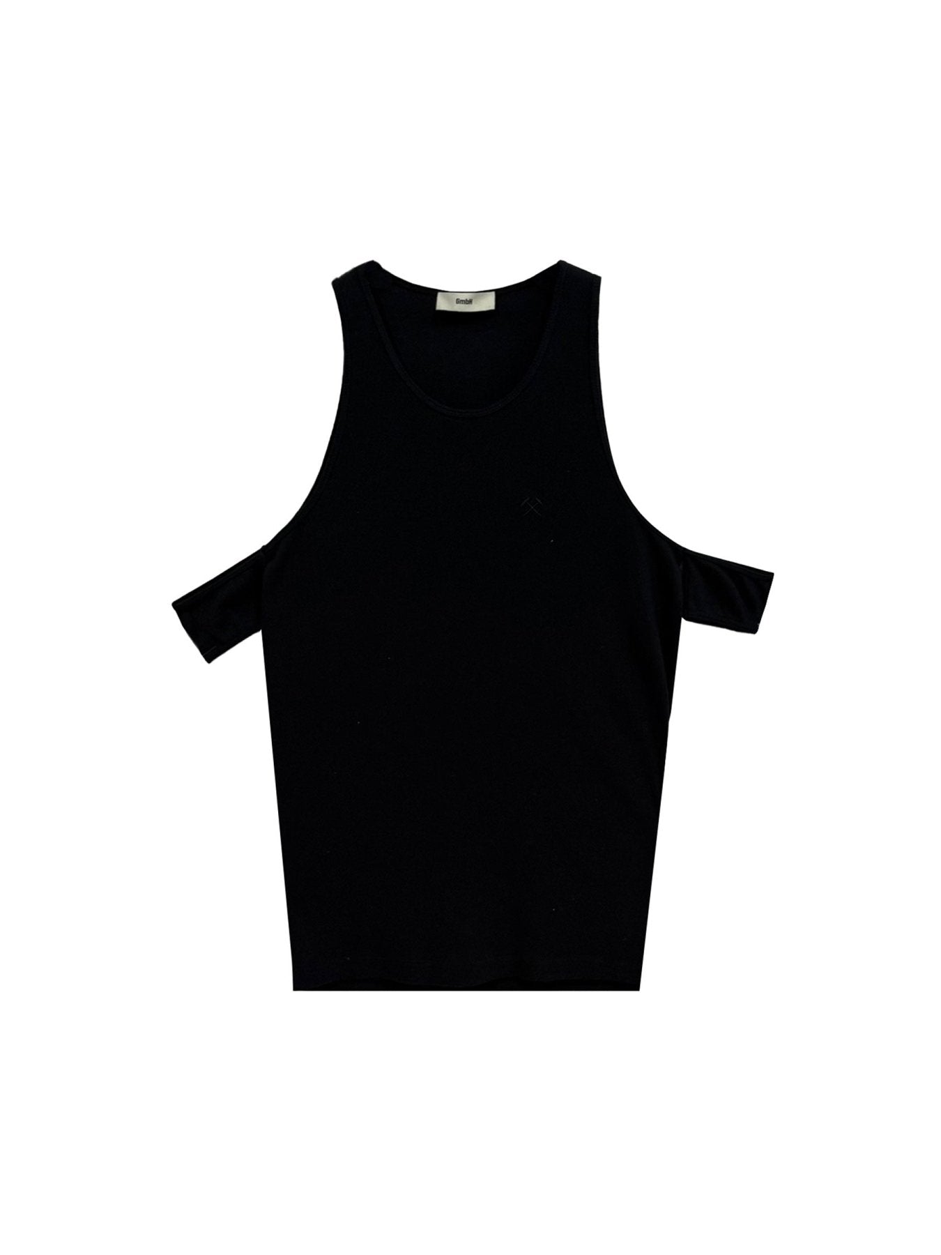 GMBH Black With Arm Bands Sleeveless Tank Tops
