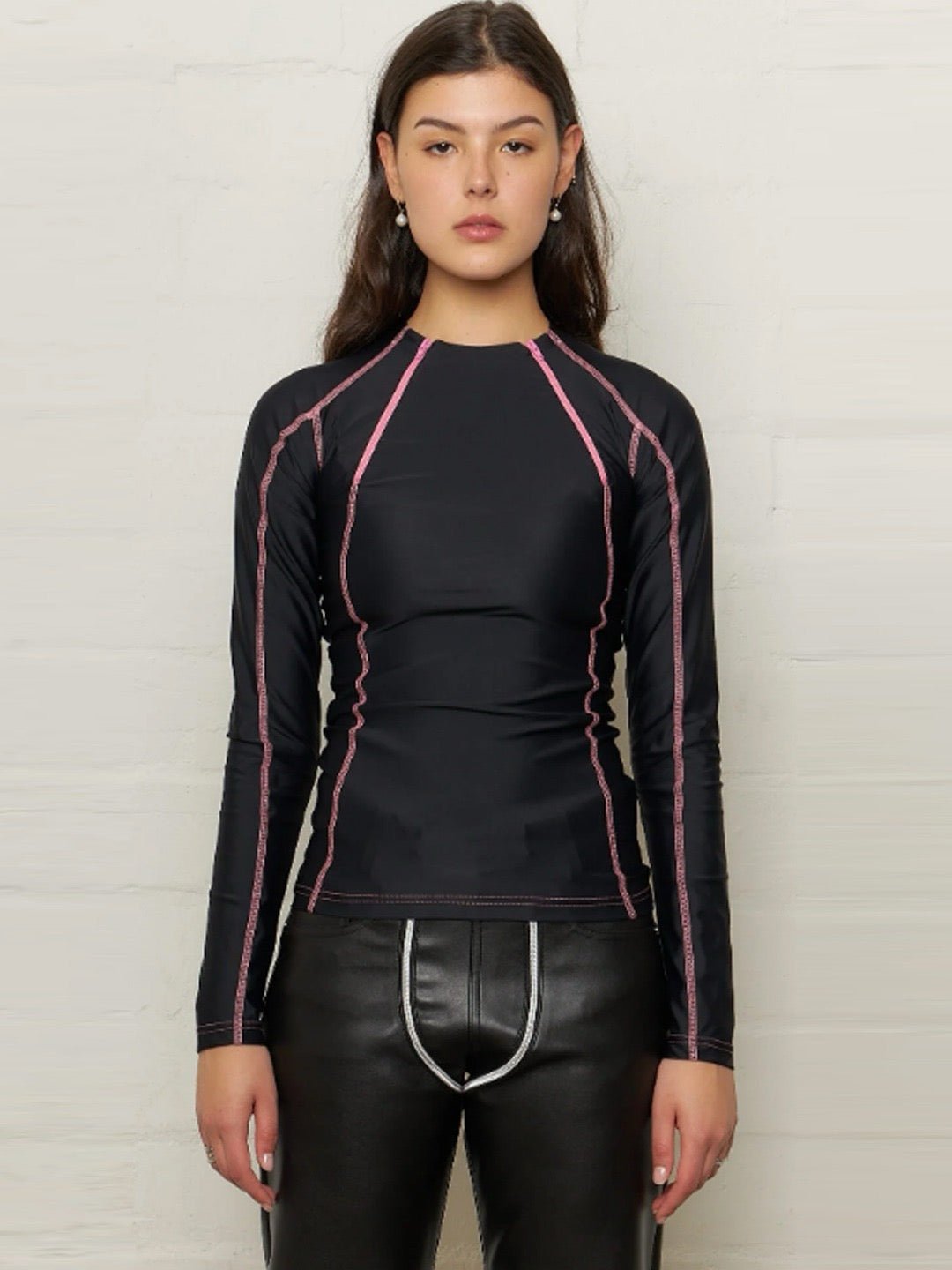 GMBH Black With Double Zips Long sleeve Shirts