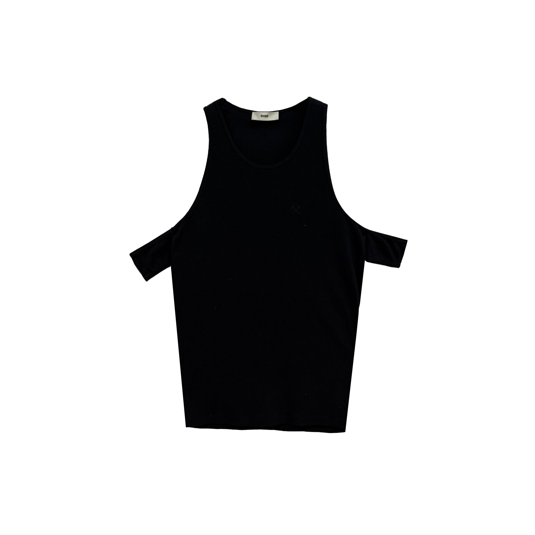 GMBH - SLEEVELESS TANK TOP WITH ARM BANDS - AW23 - BLACK