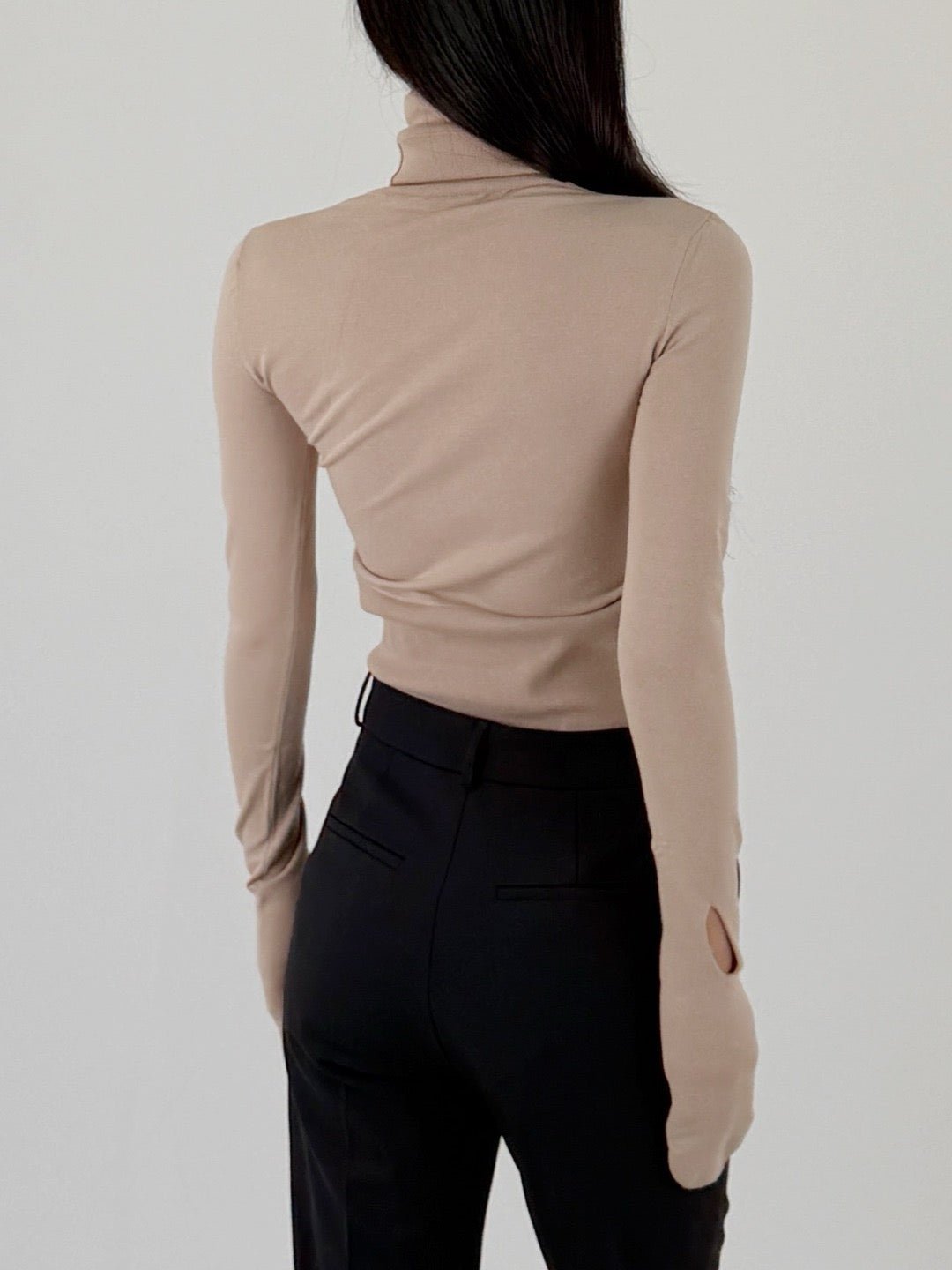 HED MAYNER Beige Second Skin Medium Sweaters