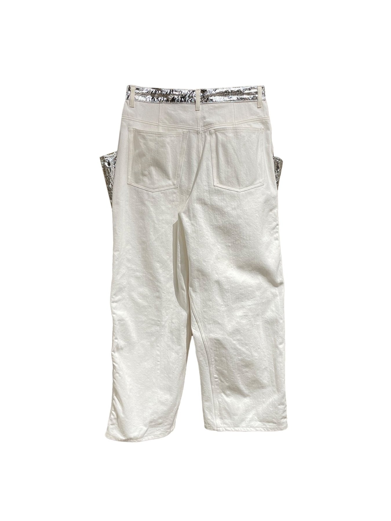 Hed Mayner Silver Denim Pant