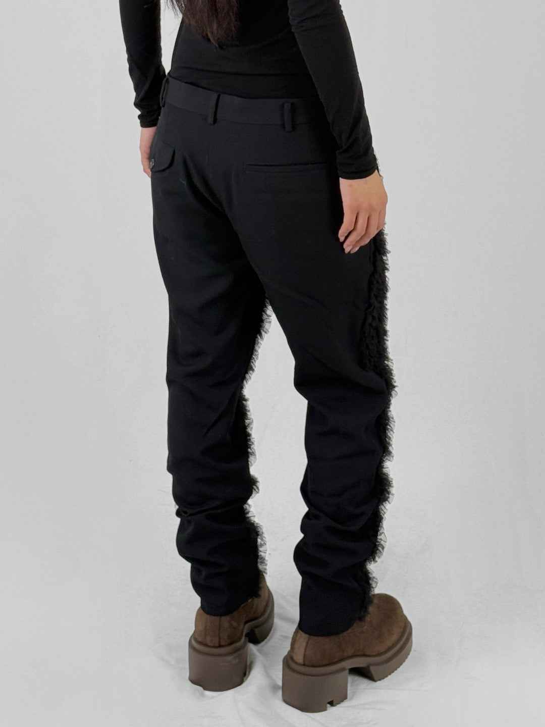 HOMME PLUS - MEN'S PANTS - SS25 - BLACK X BLACK