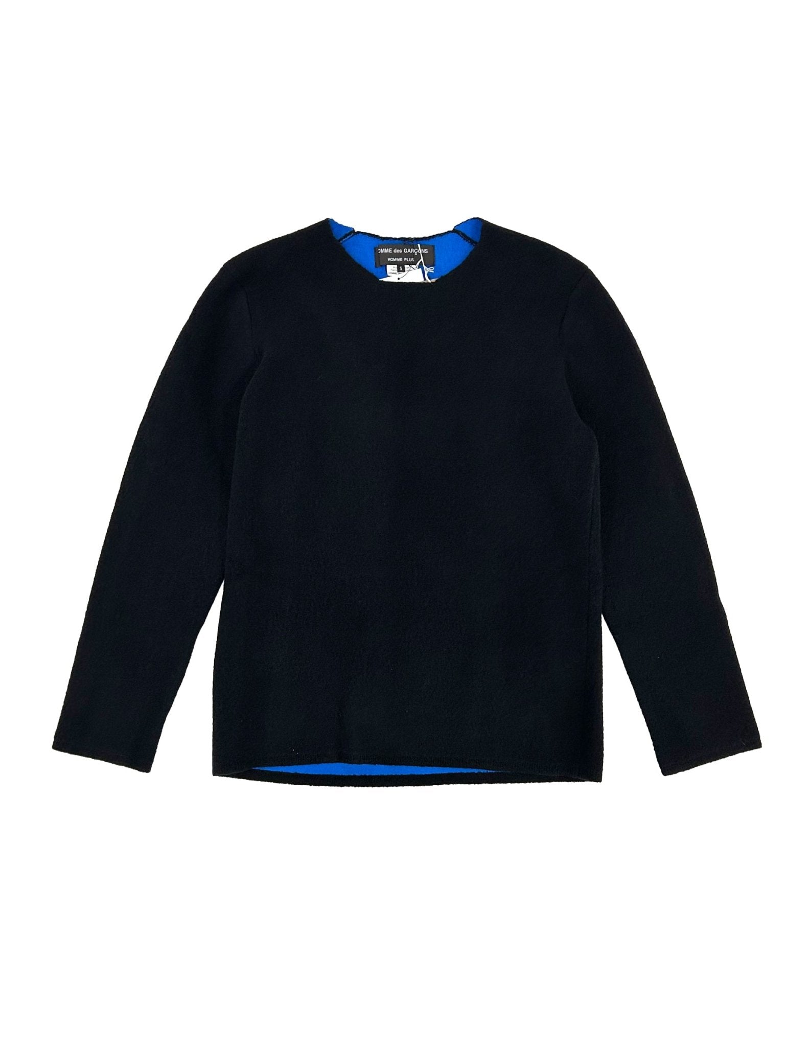HOMME PLUS - Mens Sweater - AW25 - BLACK BLUE