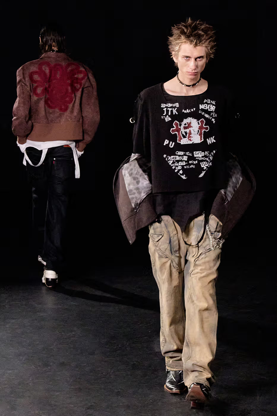JUNTAE KIM Black Layered Anacho Punk Long Sleeves