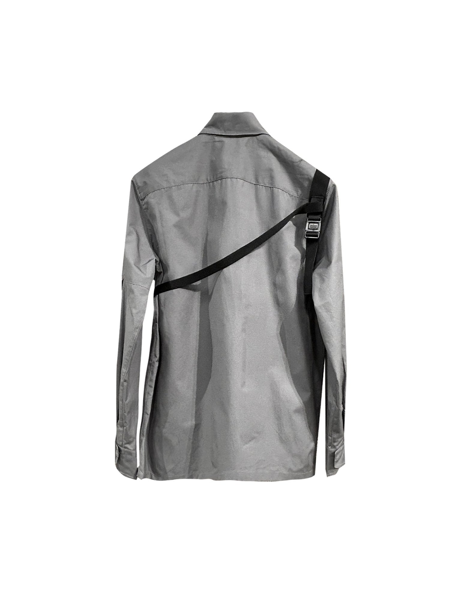 HYEIN SEO - Biker Shirt W/ Shoulder Strap - AW25 - DARK GREY