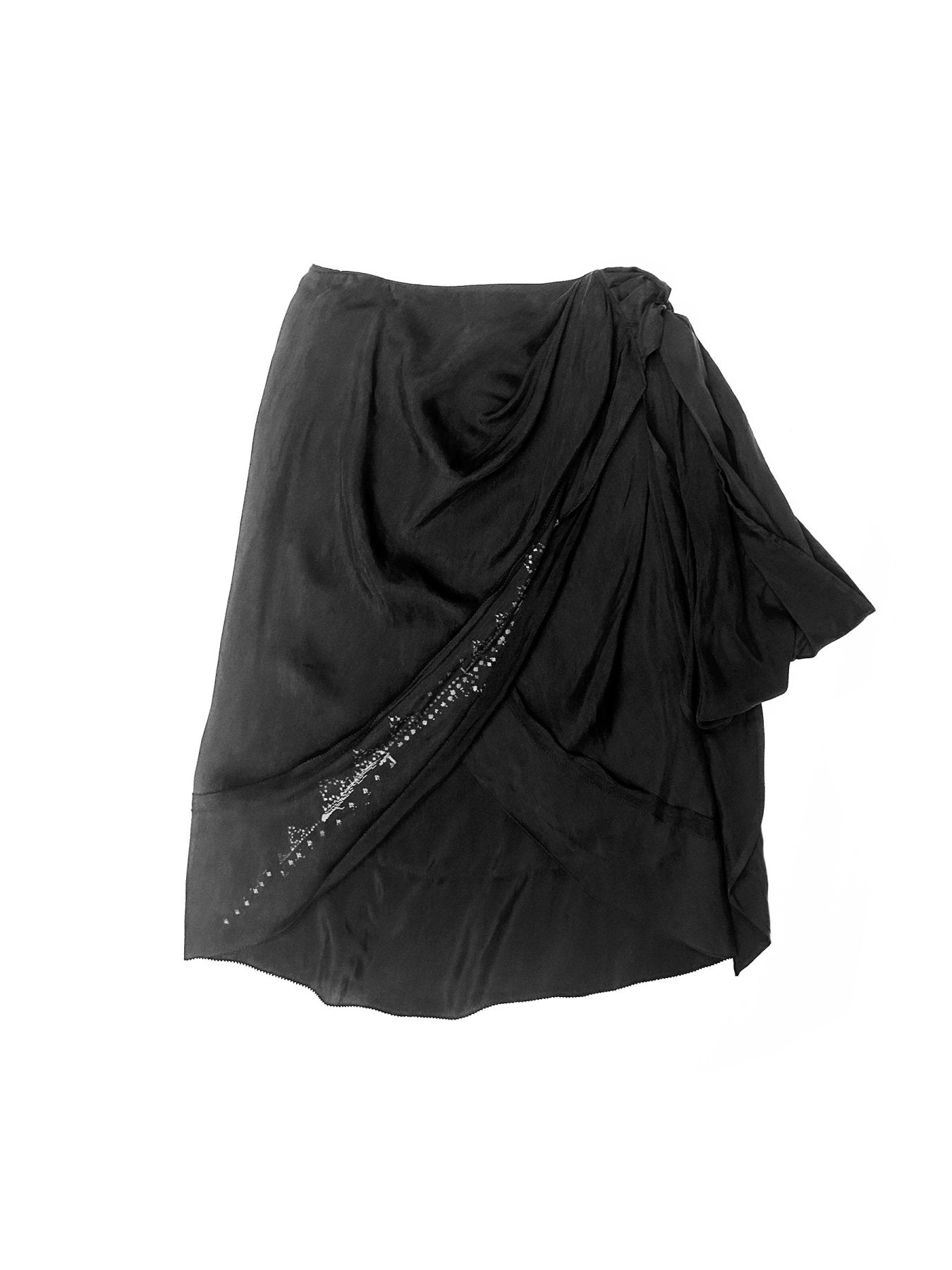 Hyein Seo Black Draped Skirt