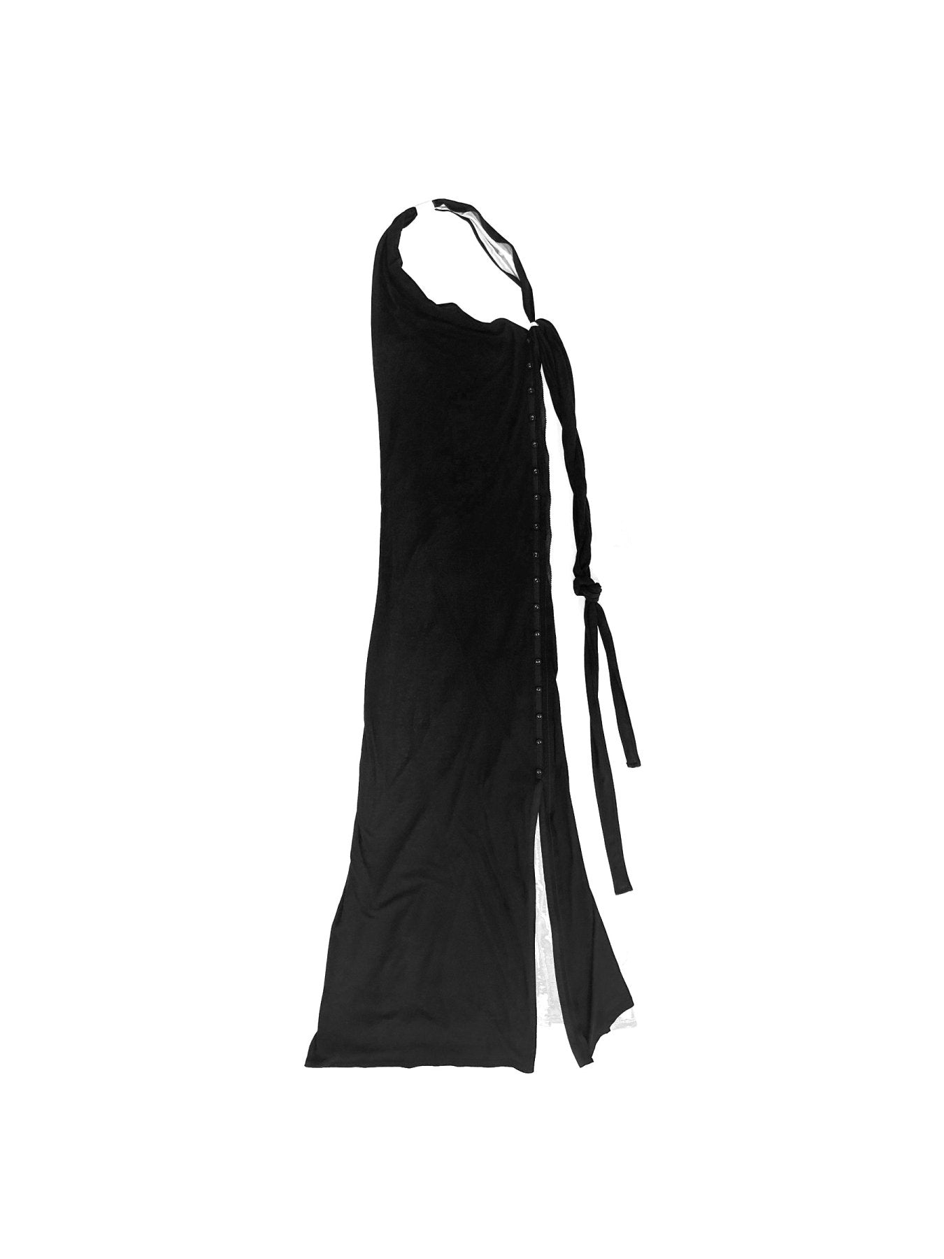 Hyein Seo Black Knotted Halter Dress