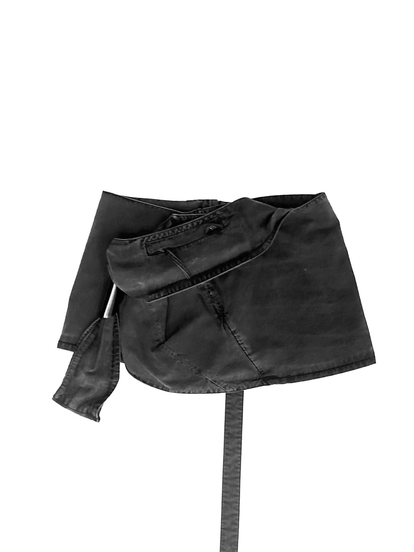 Hyein Seo Black Knotted Mini Skirt