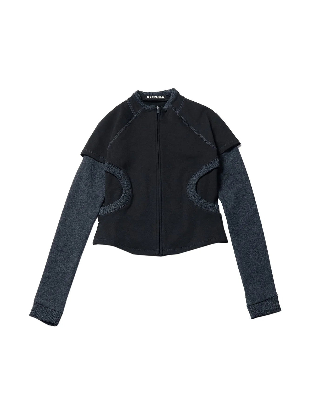 HYEIN SEO Black Layered Zip Top