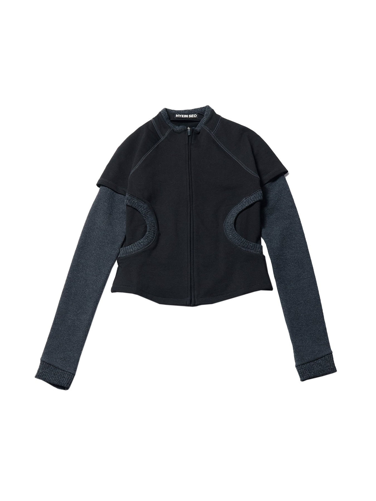 HYEIN SEO Black Layered Zip Top