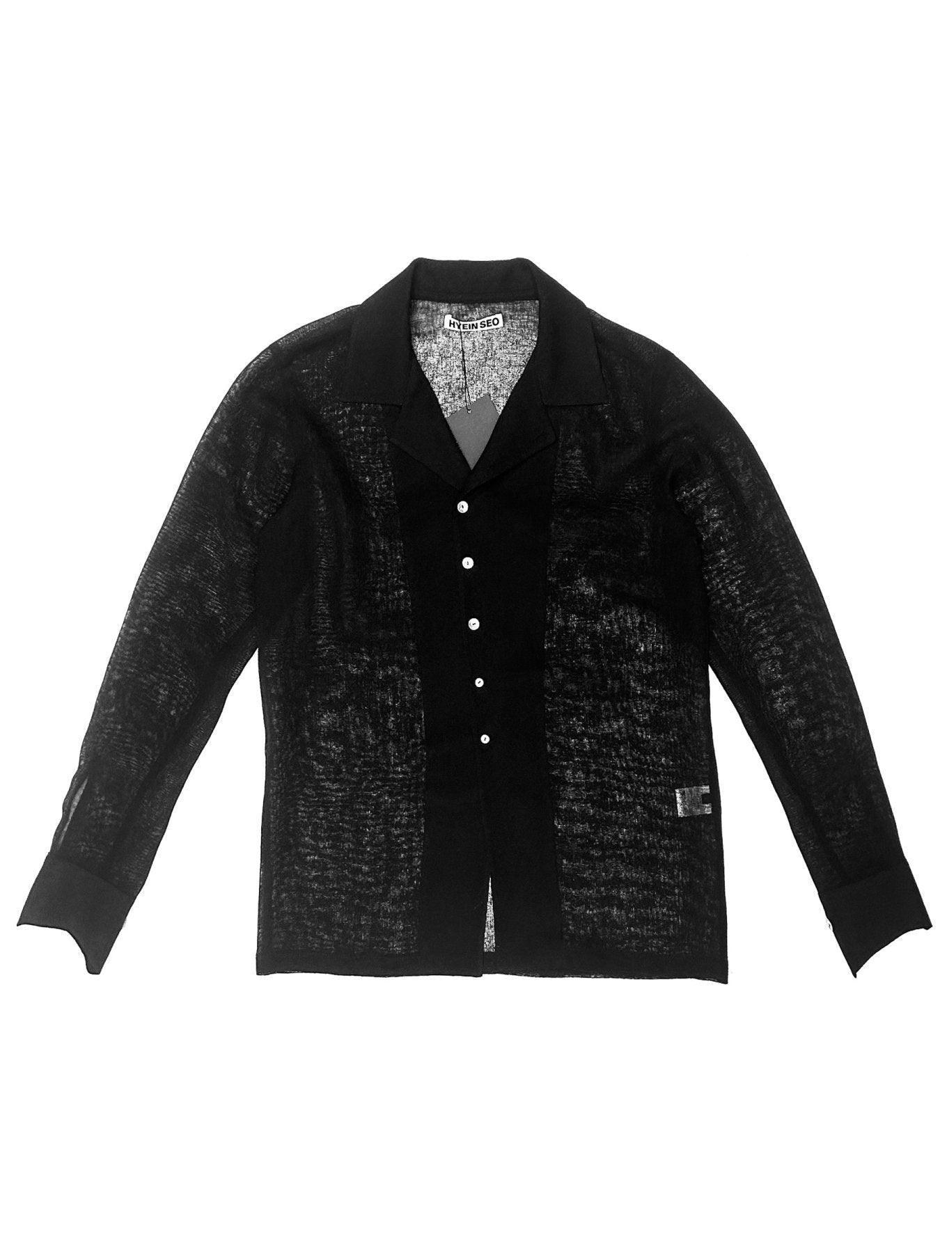 Hyein Seo Black Silver Button Shirt