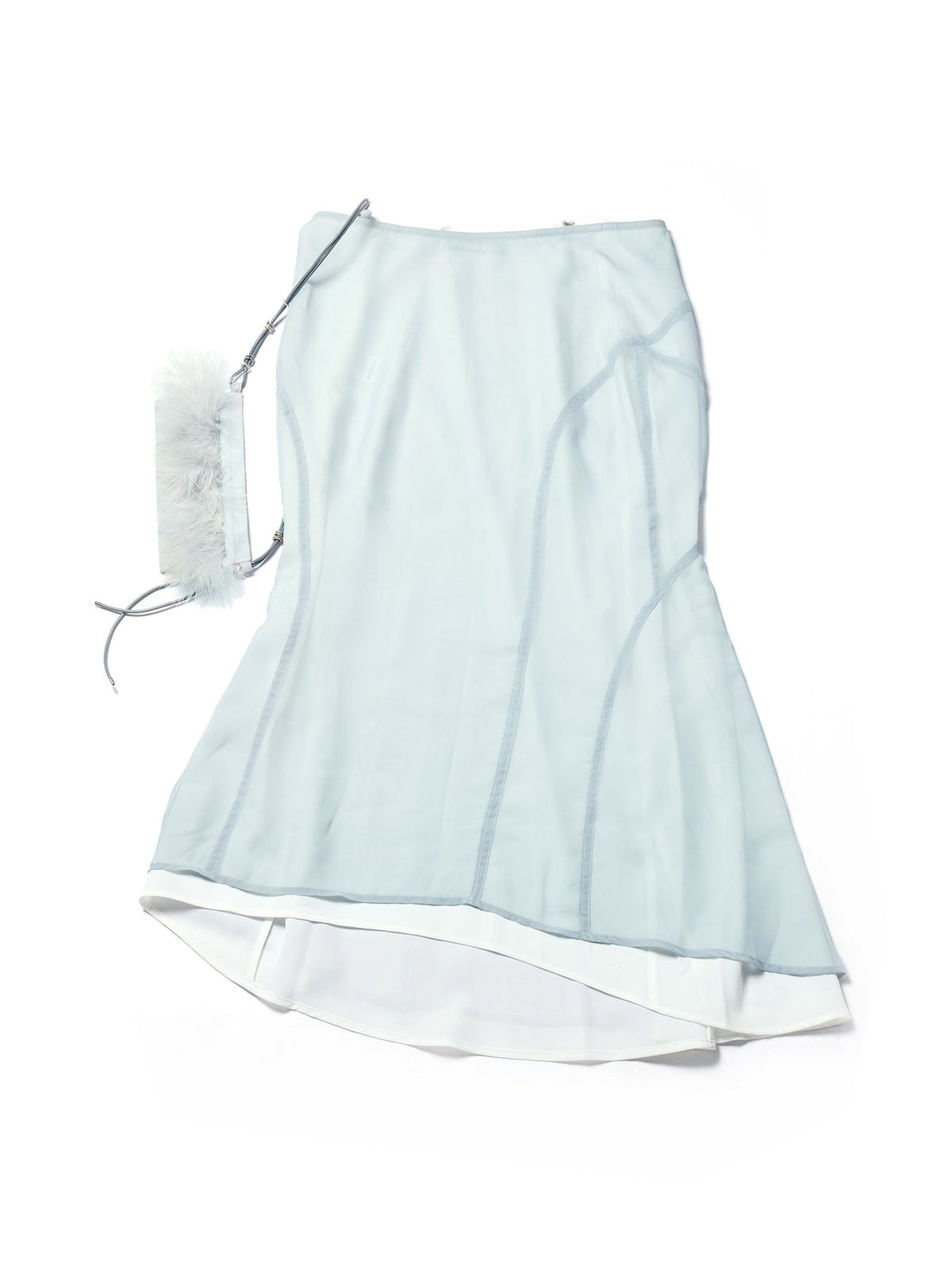 HYEIN SEO Blue Mermaid Skirt With Feather Bag