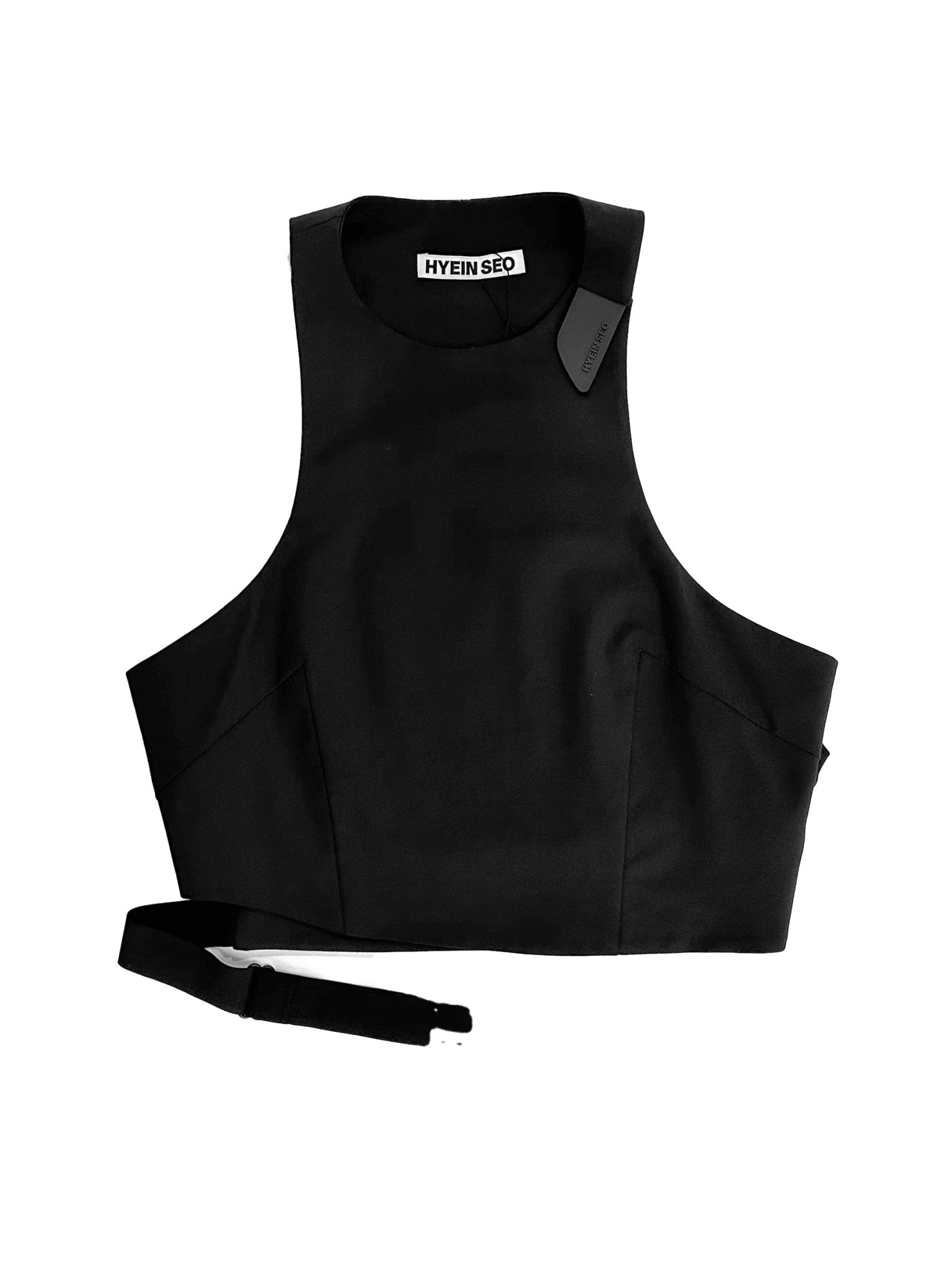 HYEIN SEO - Cinched Halter Top - BLACK