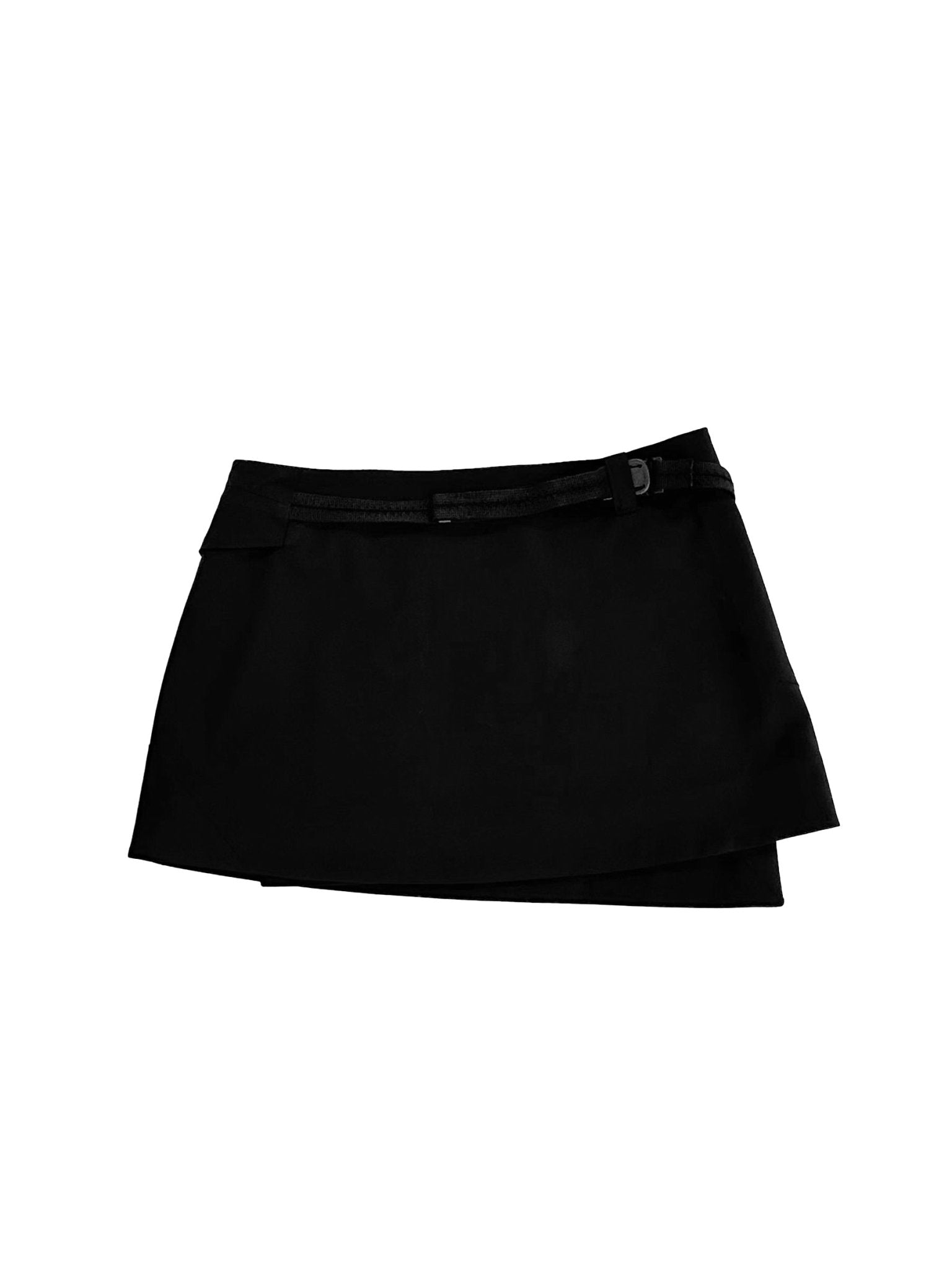 HYEIN SEO - Cinched Mini Skirt W Belt - BLACK