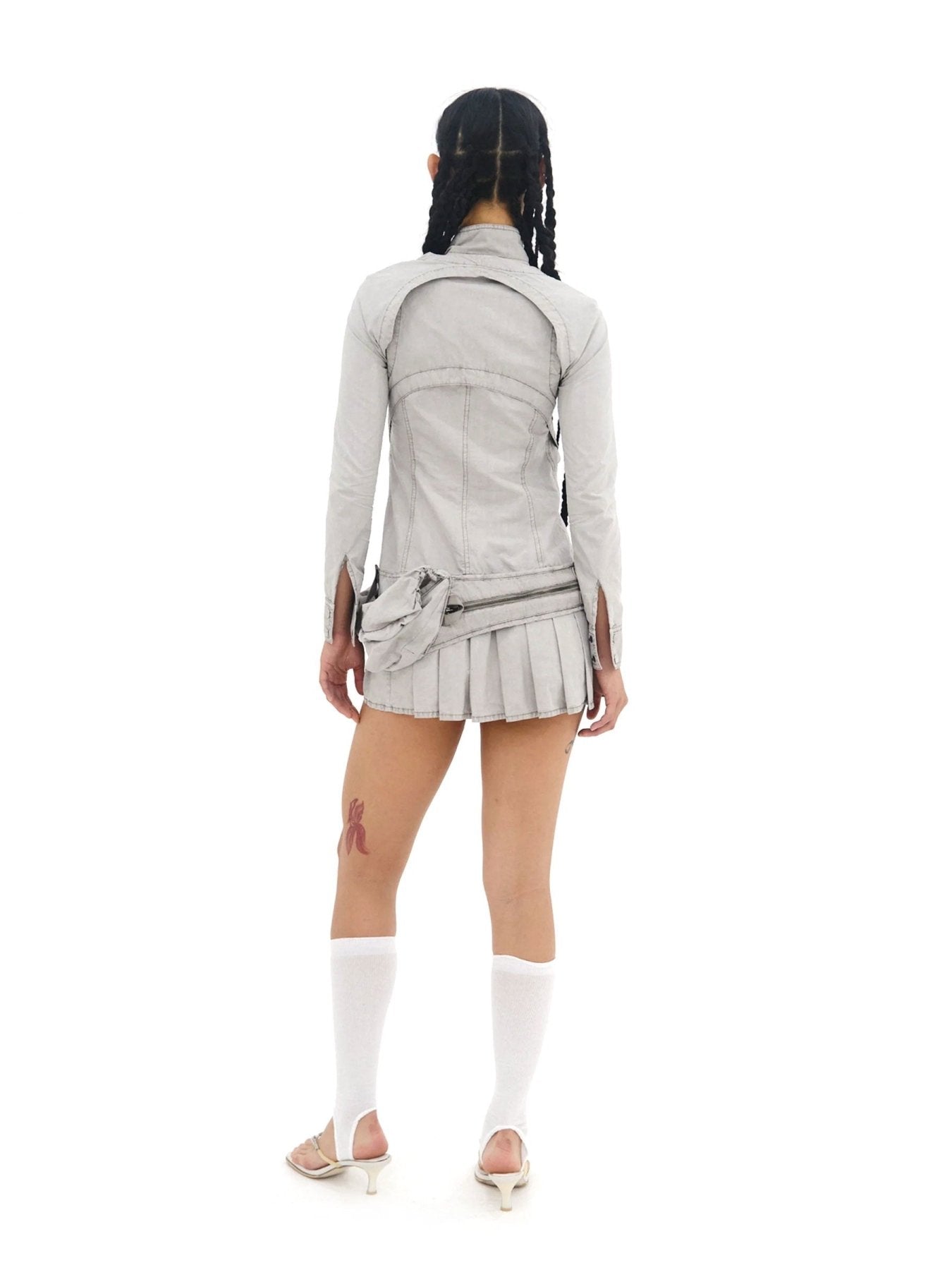 HYEIN SEO - Convertible Dress W/ Waist Bag - SS25 - MOON GREY
