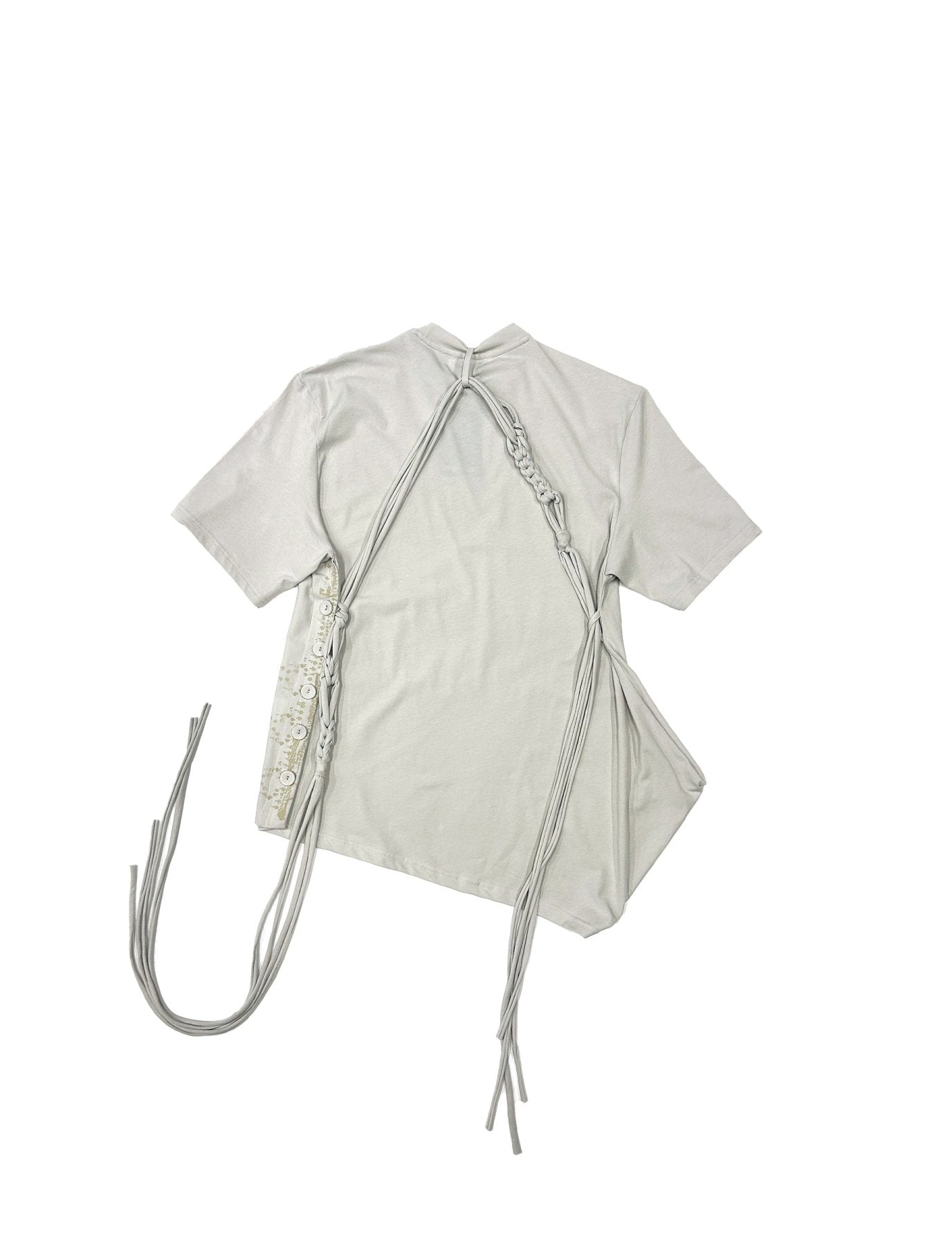 Hyein Seo Grey Macrame Backstrap Top