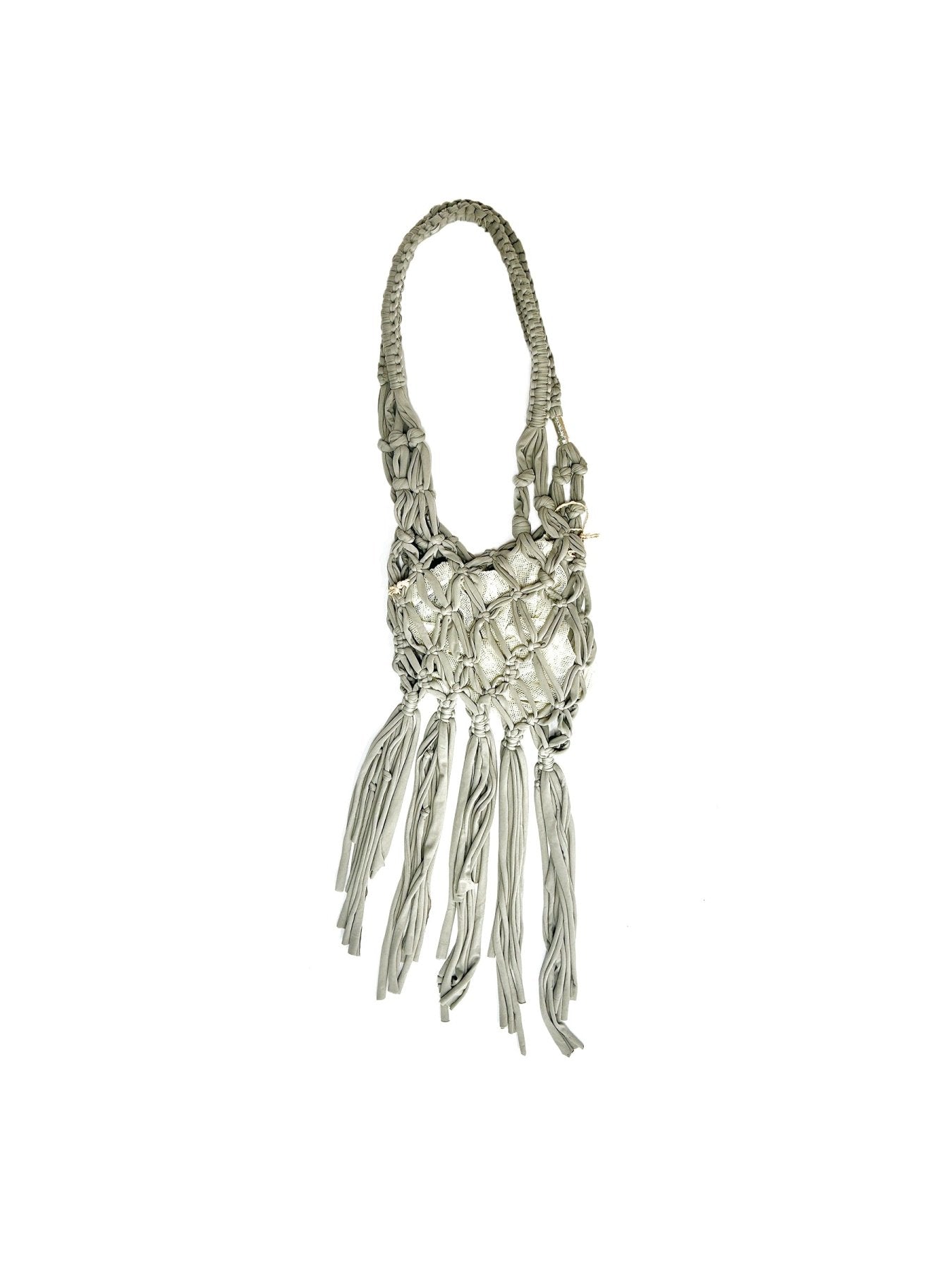 Hyein Seo Grey Macrame Shoulder Bag