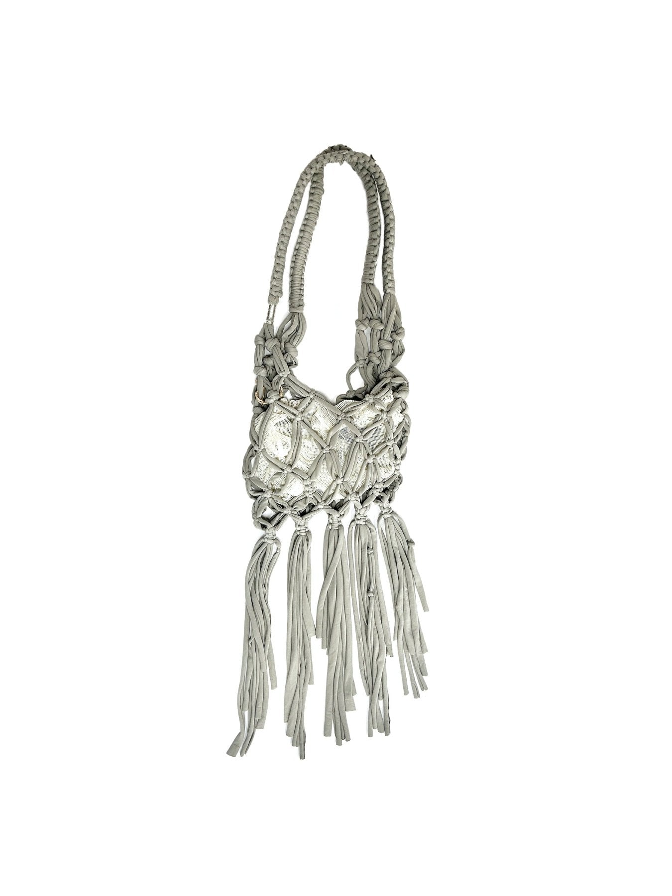 Hyein Seo Grey Macrame Shoulder Bag