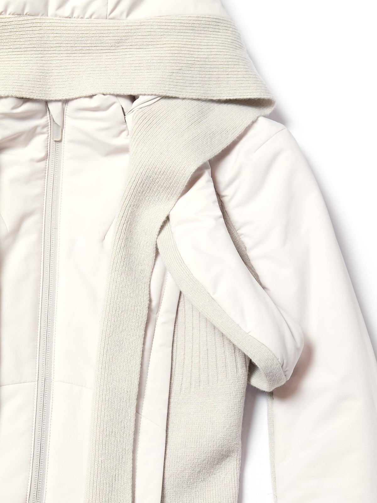 HYEIN SEO Grey Paneled Jacket With Harness Hoodie