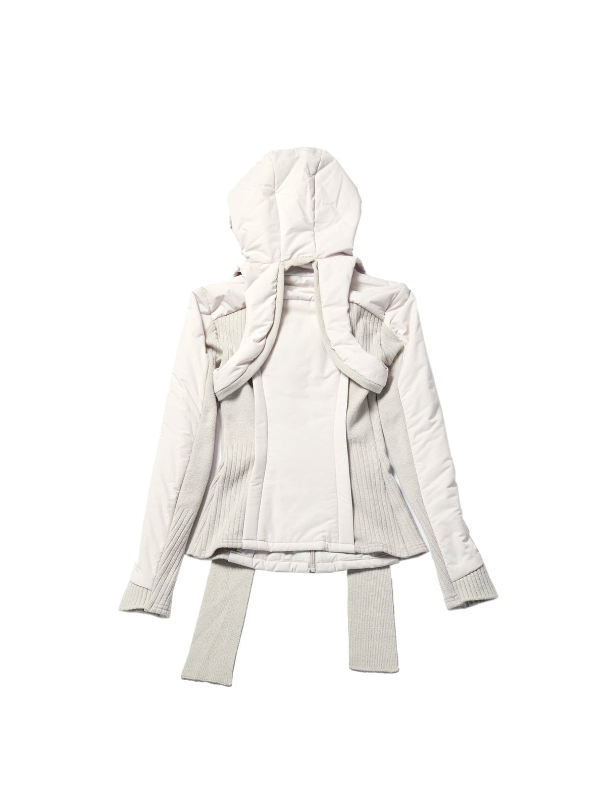 HYEIN SEO Grey Paneled Jacket With Harness Hoodie