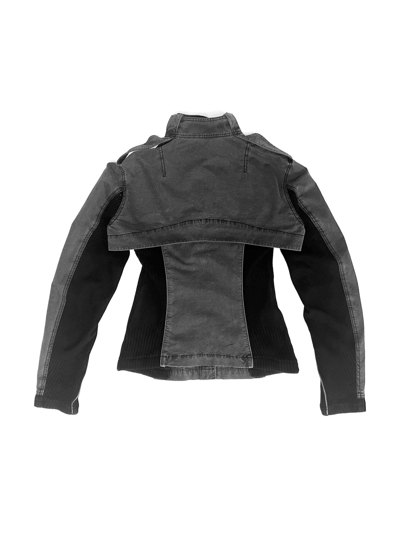 Hyein Seo Navy Double Layer Moto Jacket