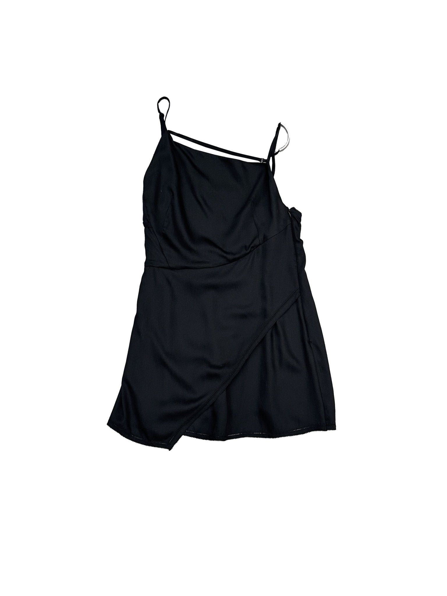 HYEIN SEO - Satin Mini Dress - SS25 - BLACK