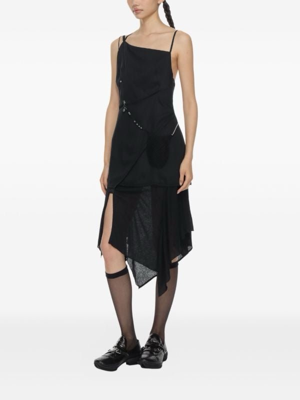 HYEIN SEO - Satin Mini Dress - SS25 - BLACK
