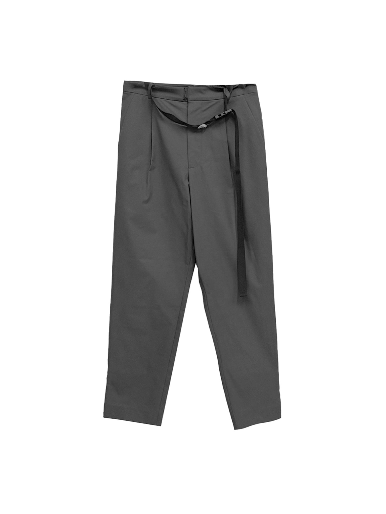 HYEIN SEO - SLIM PANTS w BELT - SS24 - DARK GREY