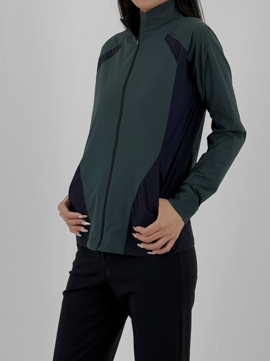 HYEIN SEO - Track Zip-Up - FOREST GREEN