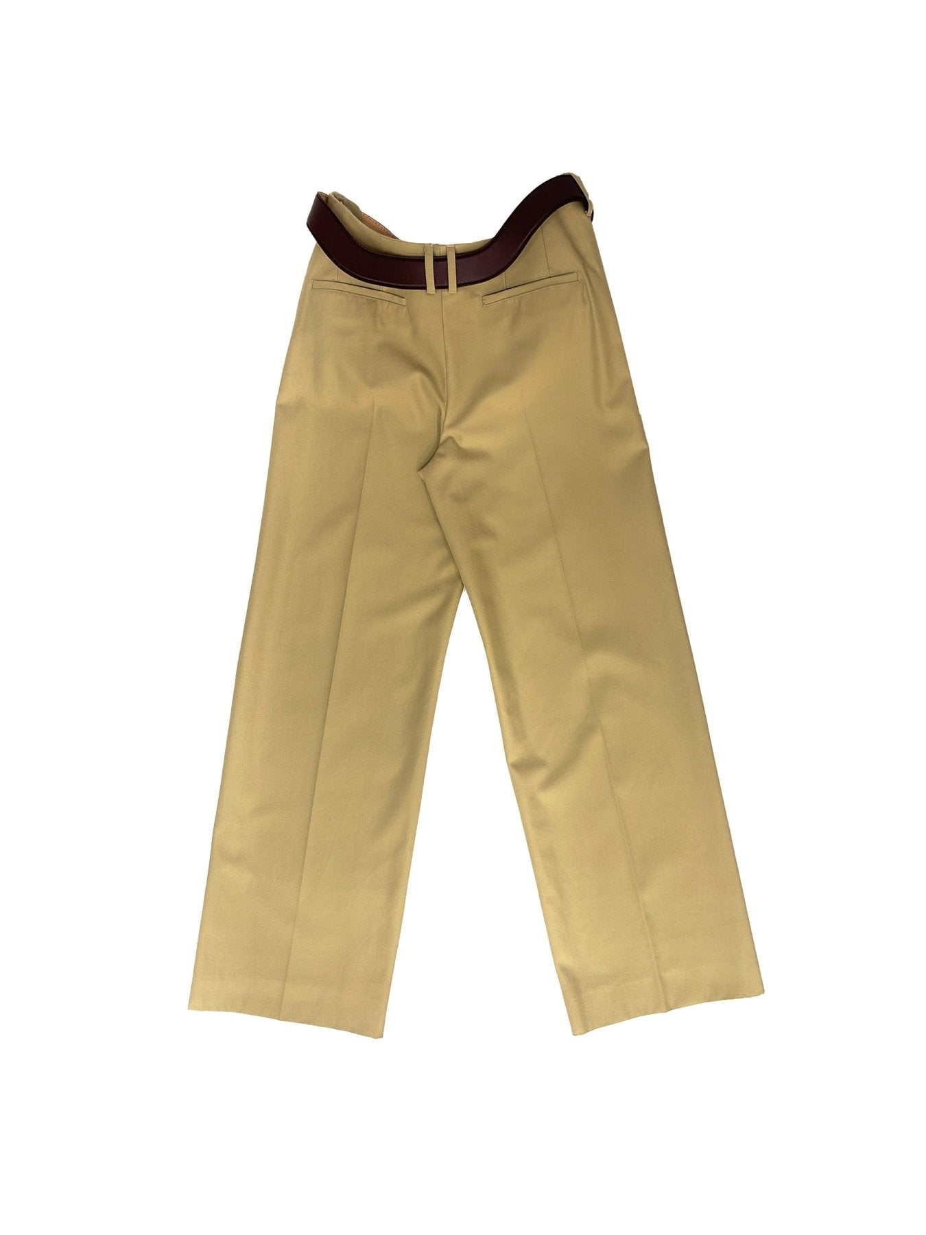 JEAN PAUL GAULTIER Beige Chino Trousers With Open Front Curve