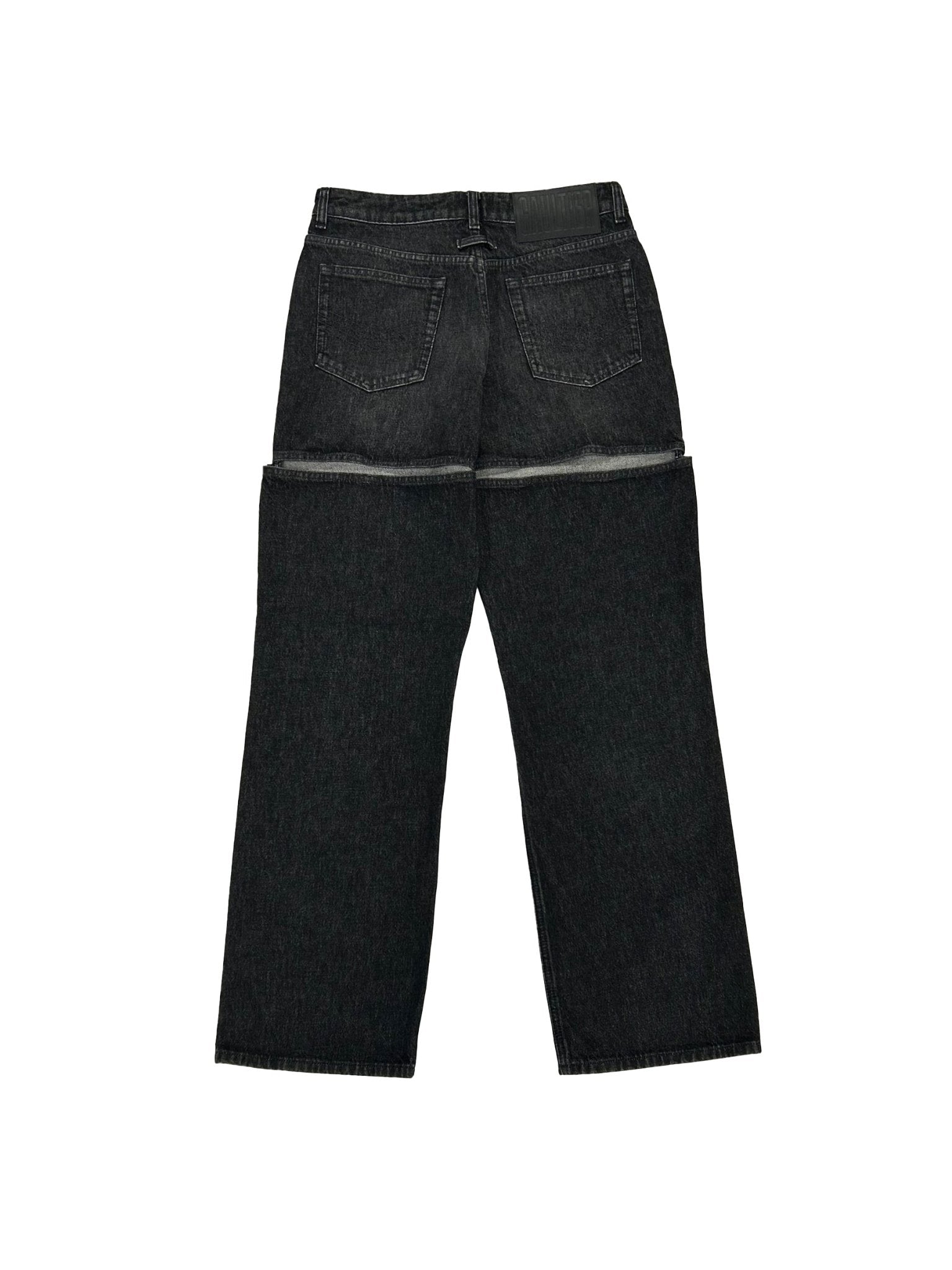 JEAN PAUL GAULTIER - Denim Trouser With Cut Out On The Back And Workwear Details - AW25 - VINTAGE BLACK