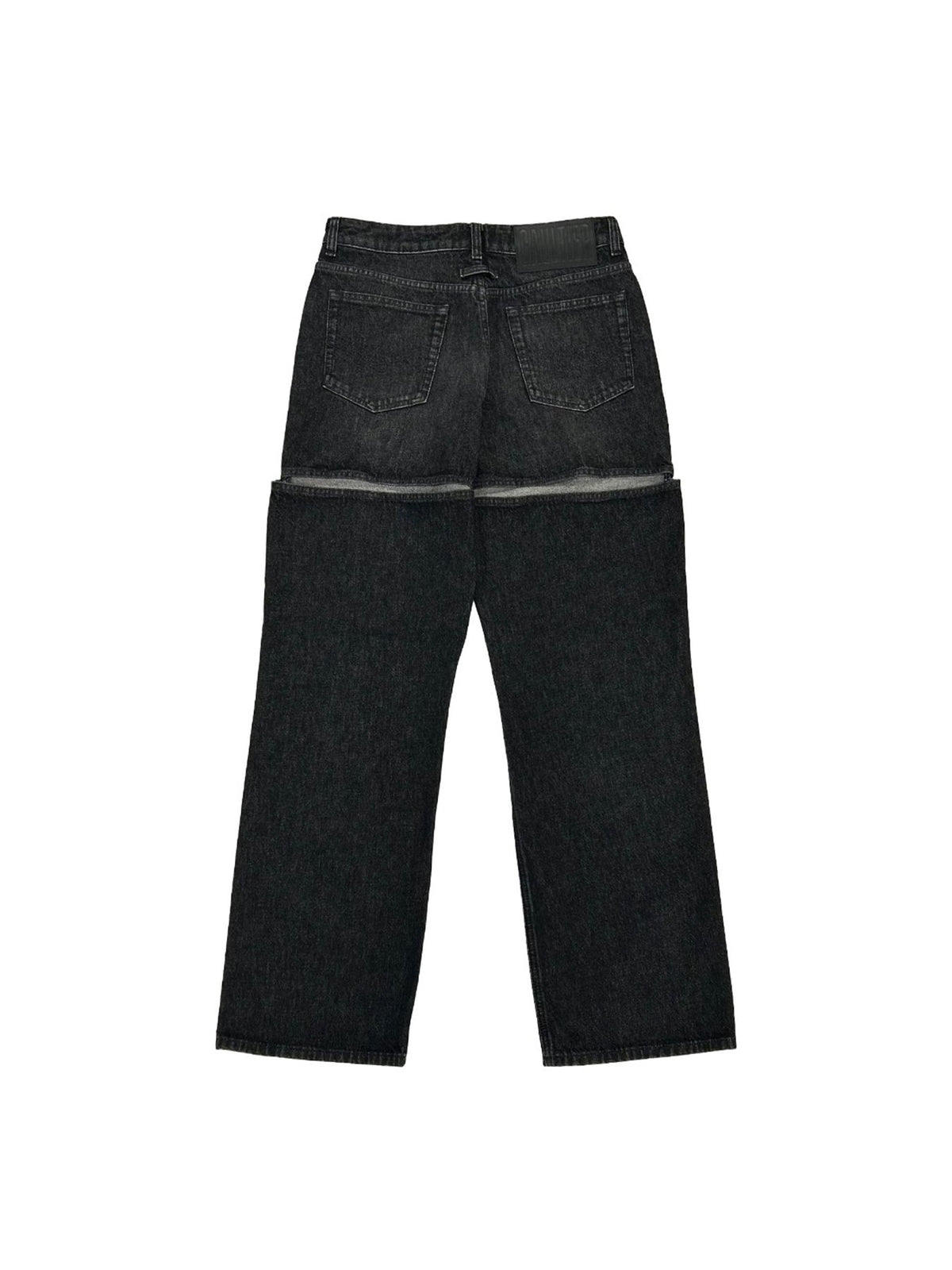 JEAN PAUL GAULTIER - Denim Trouser With Cut Out On The Back And Workwear Details - AW25 - VINTAGE BLACK