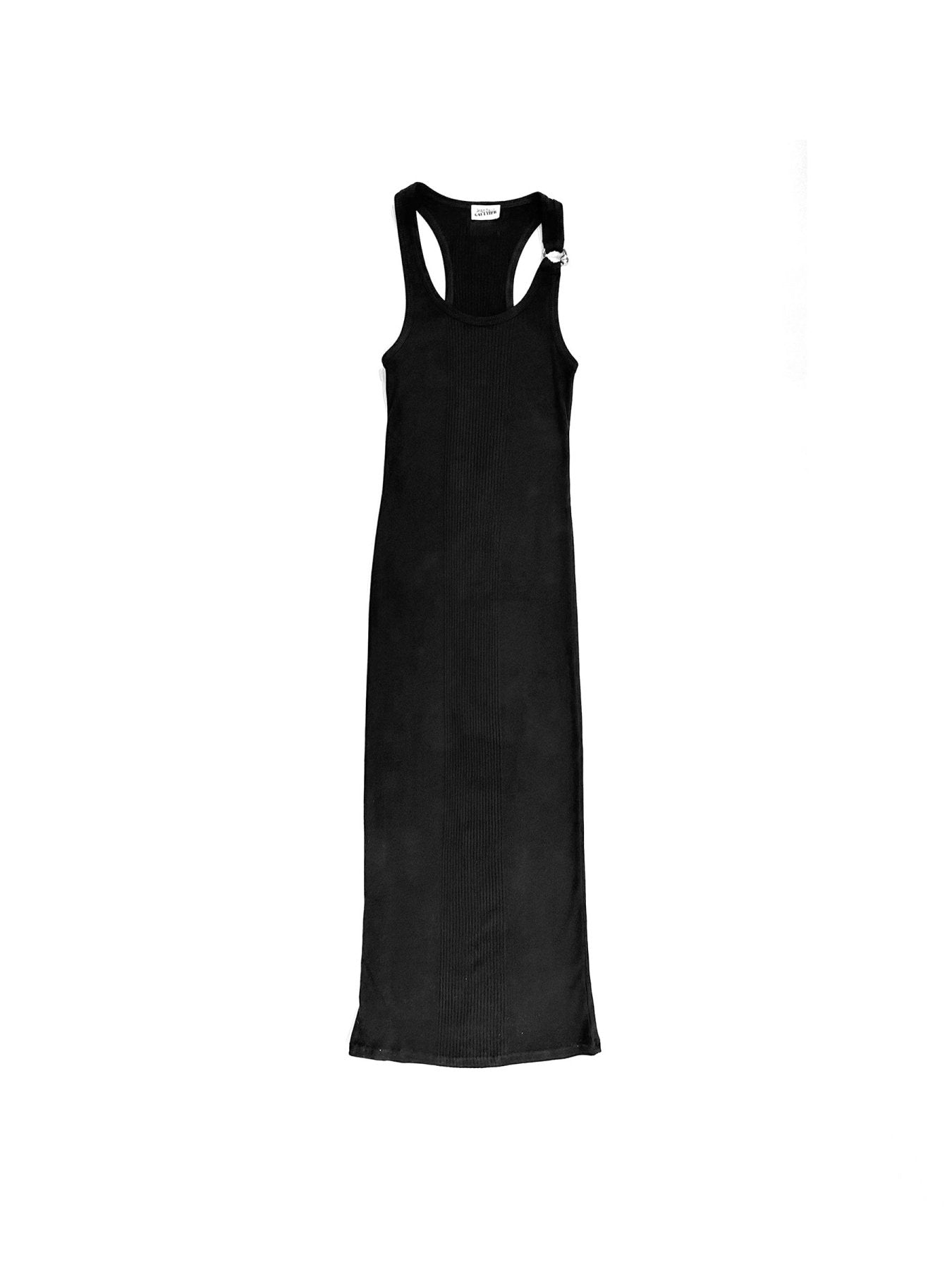 JEAN PAUL GAULTIER - Long Dress With With "Gaultier" Piercing Detail - AW25 - BLACK