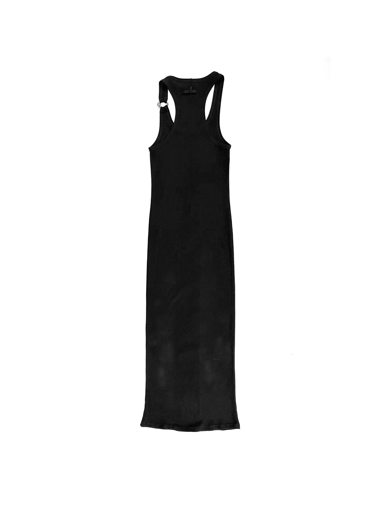 JEAN PAUL GAULTIER - Long Dress With With "Gaultier" Piercing Detail - AW25 - BLACK