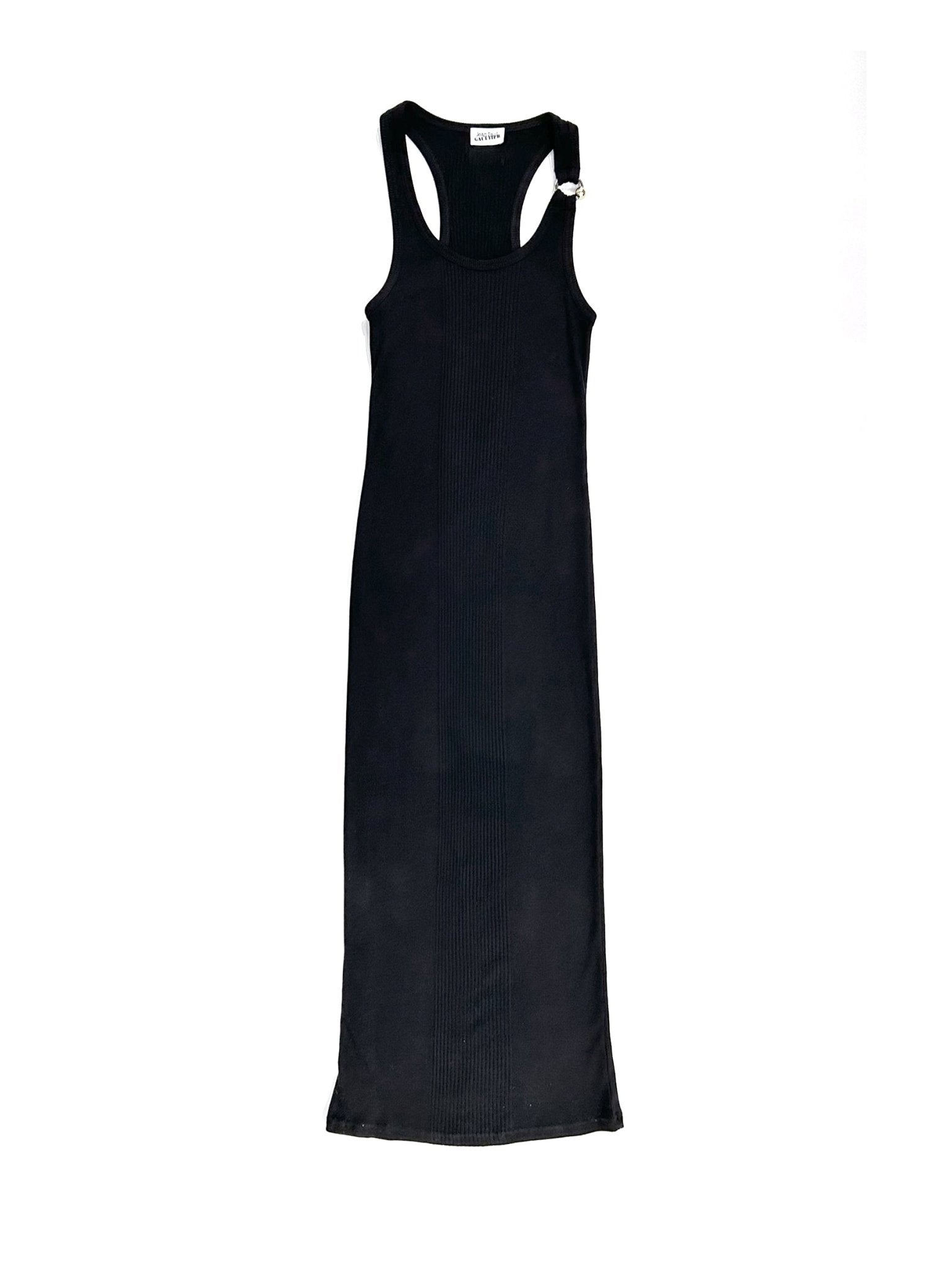JEAN PAUL GAULTIER - Long Dress With With "Gaultier" Piercing Detail - AW25 - BLACK