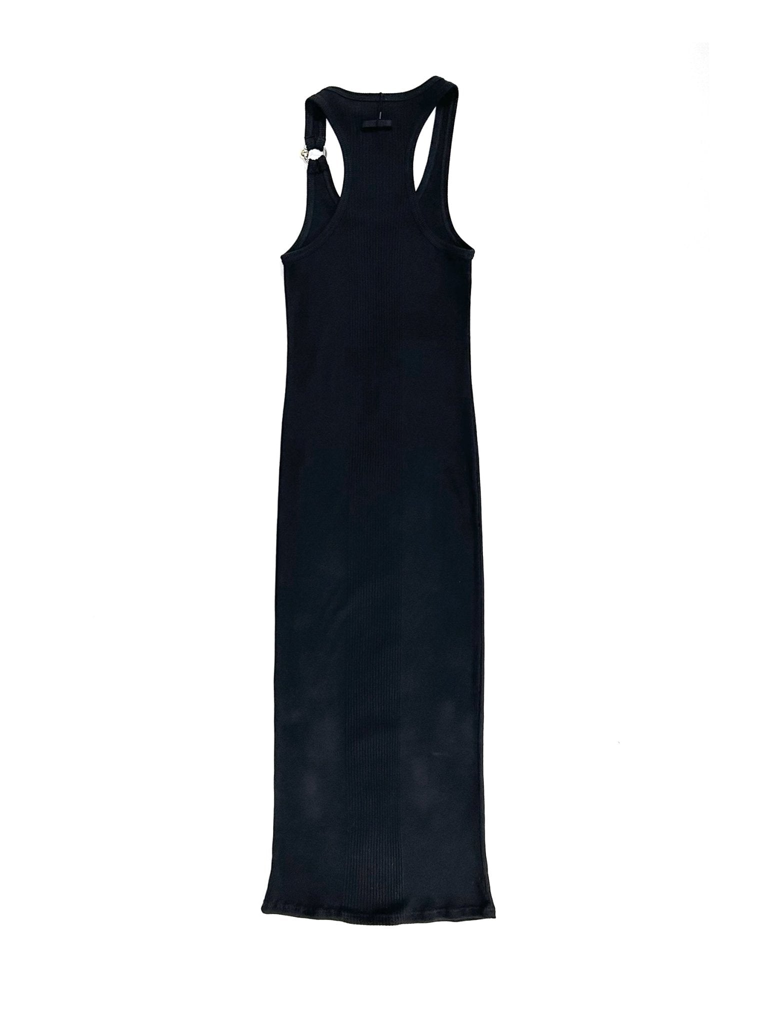 JEAN PAUL GAULTIER - Long Dress With With "Gaultier" Piercing Detail - AW25 - BLACK