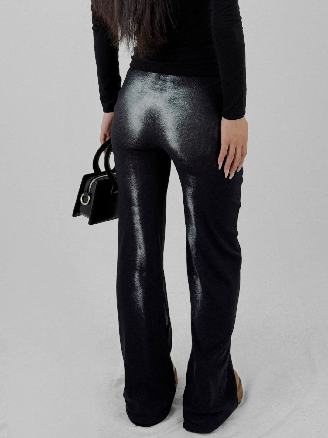 JEAN PAUL GAULTIER - Mesh Straight Trouser Printed Body Dust - AW25 - BLACK SILVER