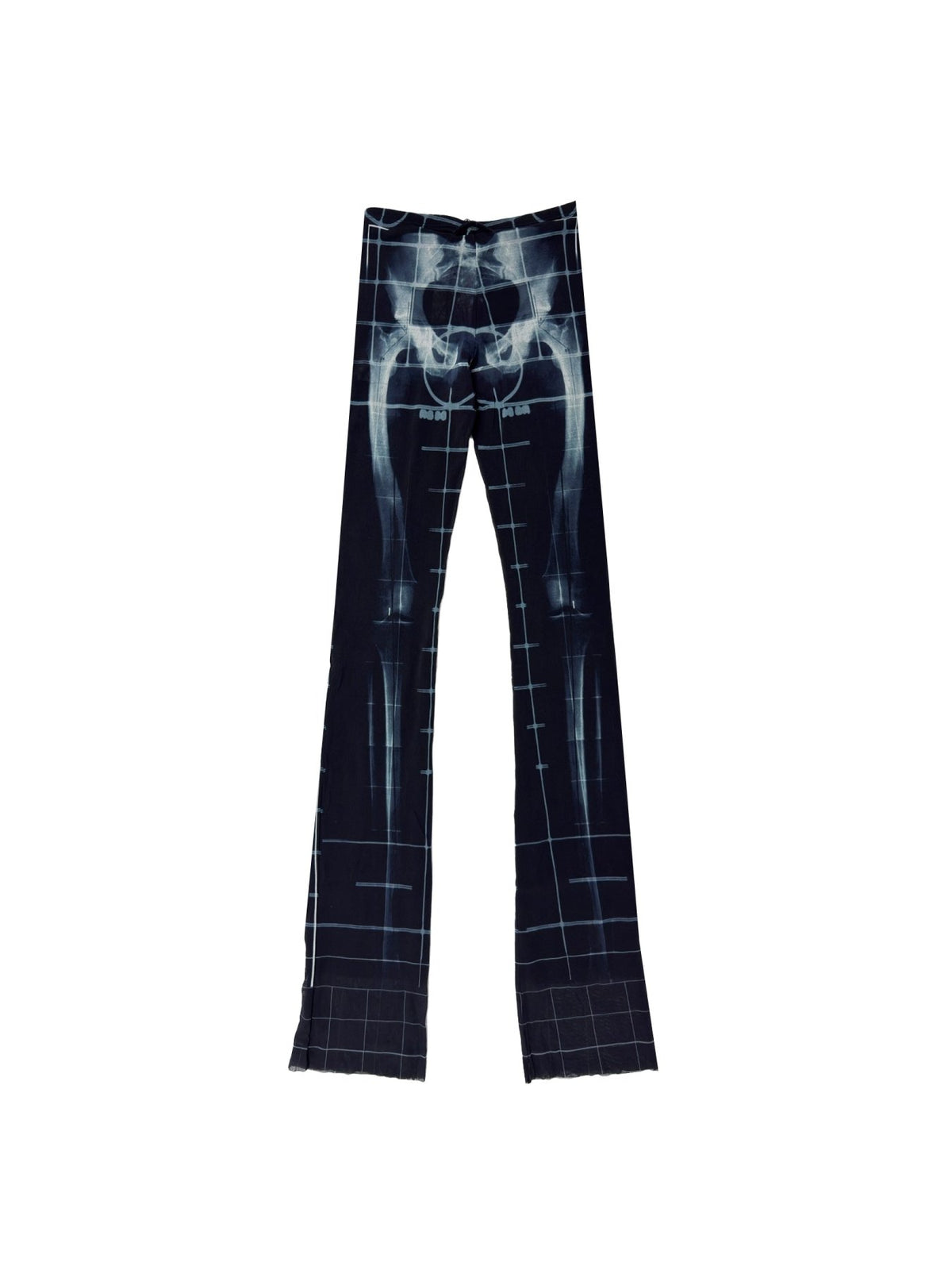 JEAN PAUL GAULTIER - Mesh Trouser Printed Squeletor - SS25 - BLACK - NAVY - LIGHTBLUE
