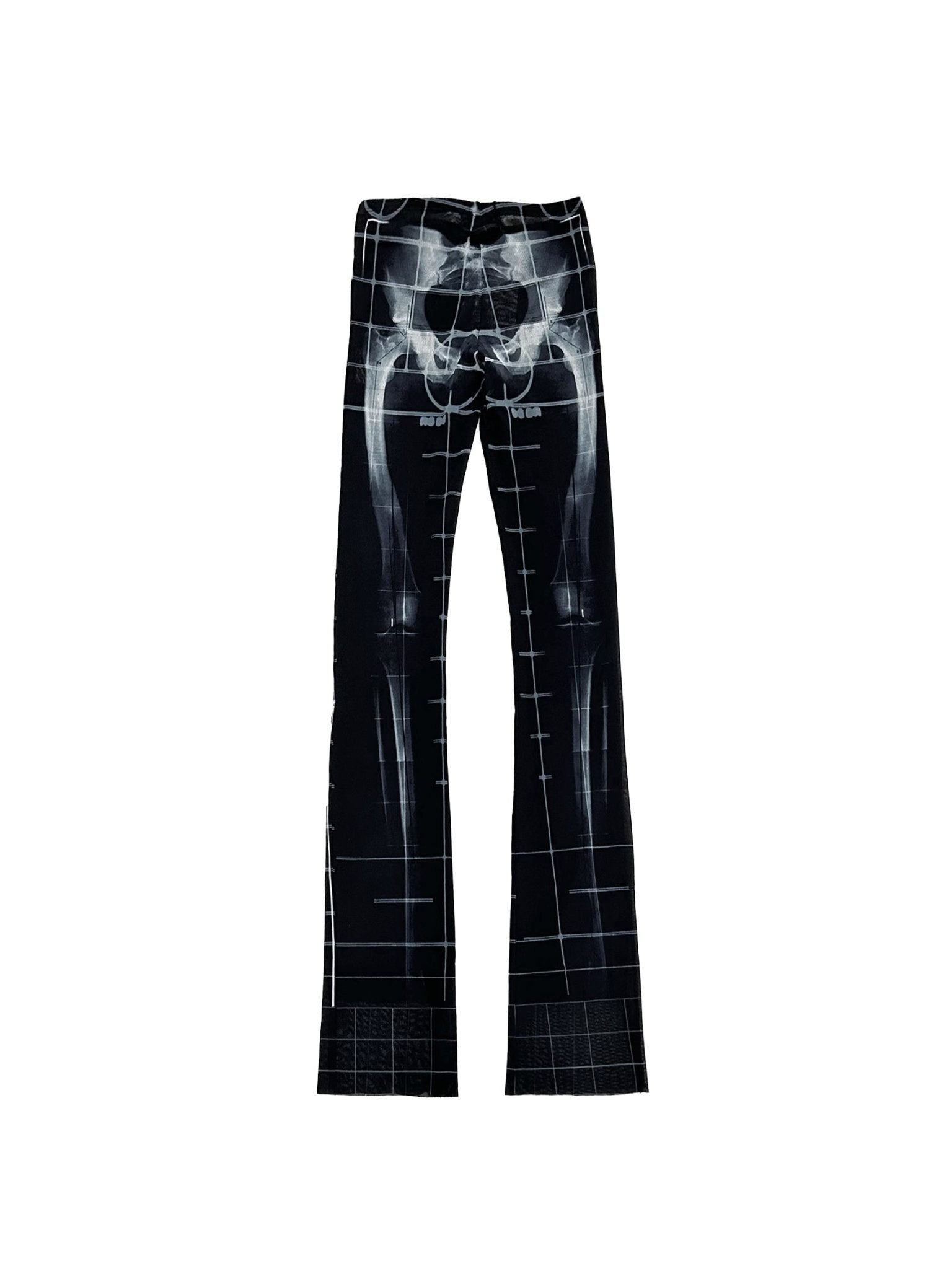JEAN PAUL GAULTIER - Mesh Trouser Printed Squeletor - SS25 - BLACK - NAVY - LIGHTBLUE