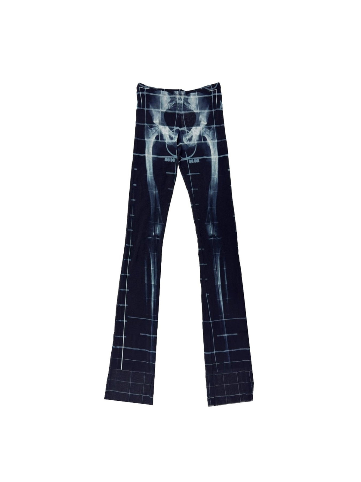 JEAN PAUL GAULTIER - Mesh Trouser Printed Squeletor - SS25 - BLACK - NAVY - LIGHTBLUE