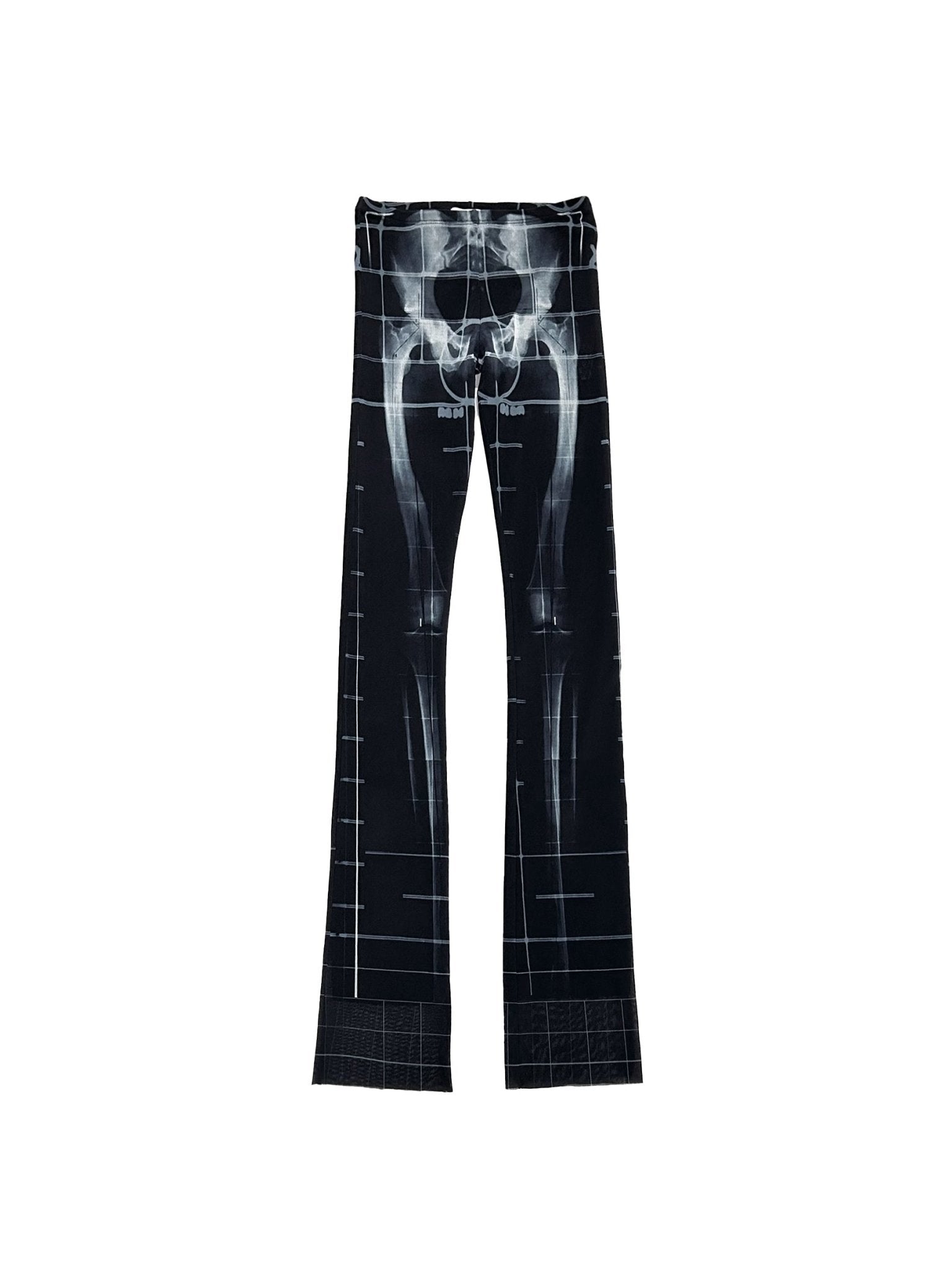 JEAN PAUL GAULTIER - Mesh Trouser Printed Squeletor - SS25 - BLACK - NAVY - LIGHTBLUE