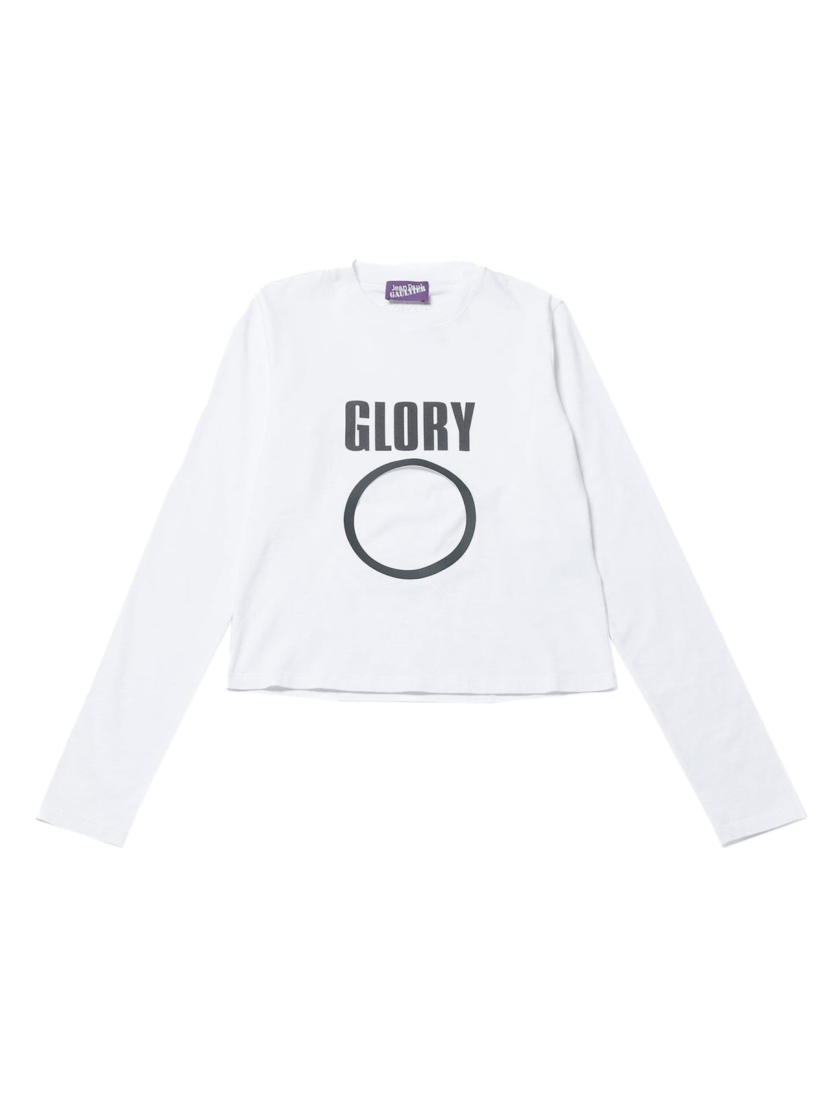 JEAN PAUL GAULTIER Multi Cotton Jersey Long Sleeve Top Printed Glory O Logo