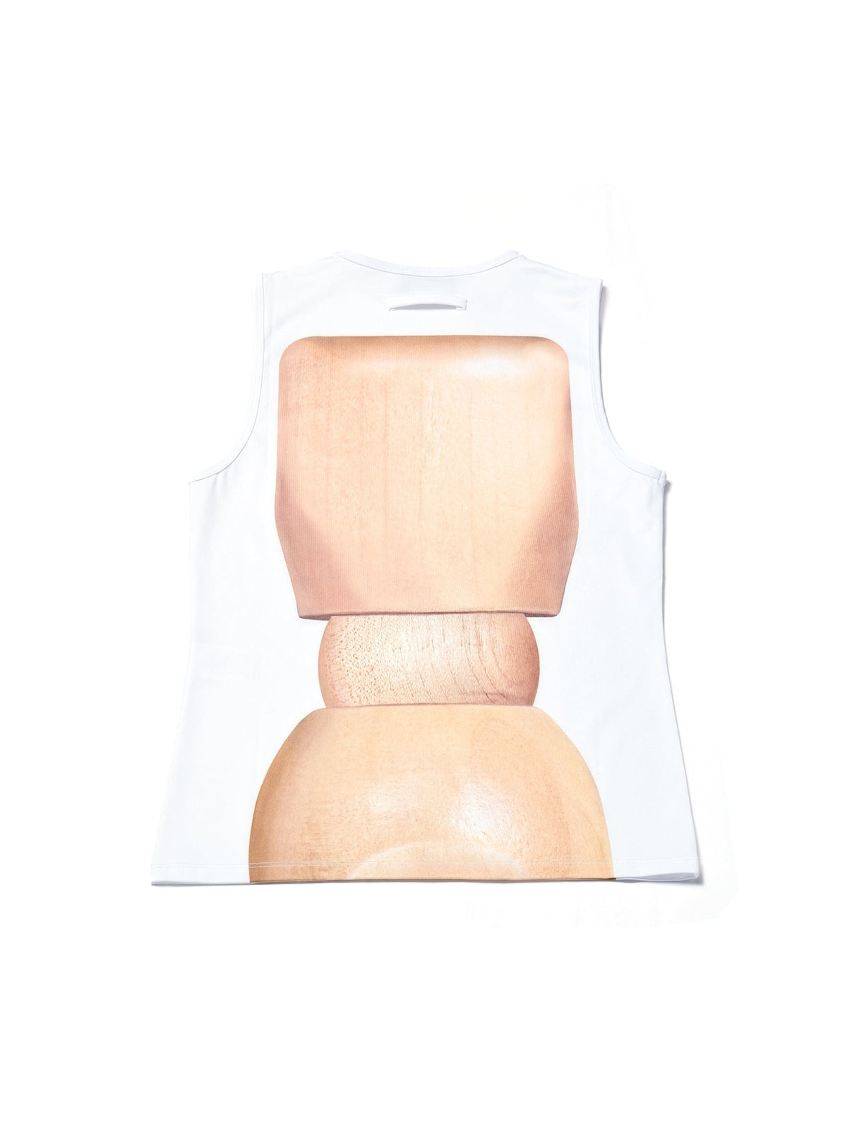 JEAN PAUL GAULTIER Multi Jersey Lycra Tank Top Printed Wooden Body