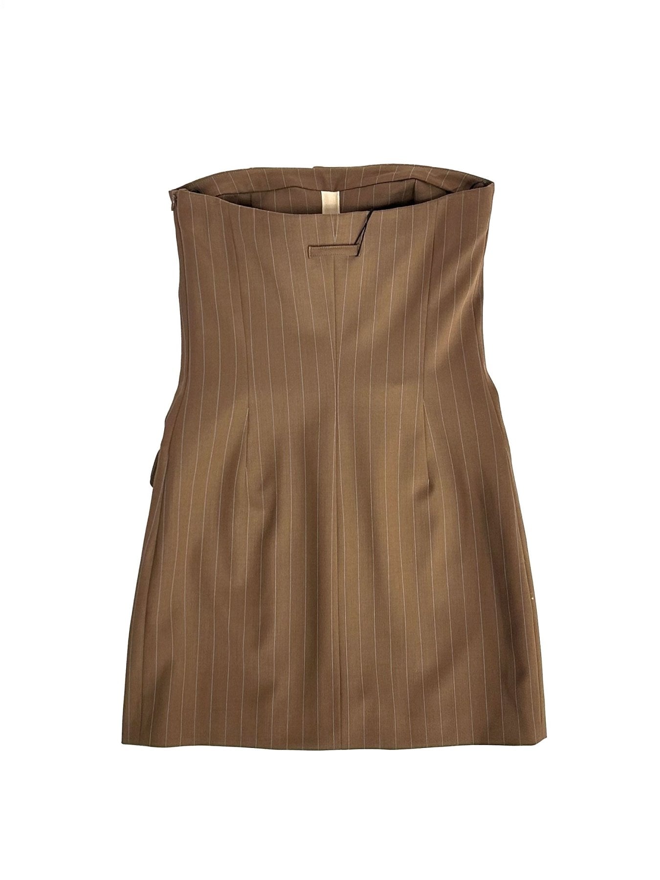 JEAN PAUL GAULTIER Multi Tailoring Pinstripe Short Dress With Pointy Boobs