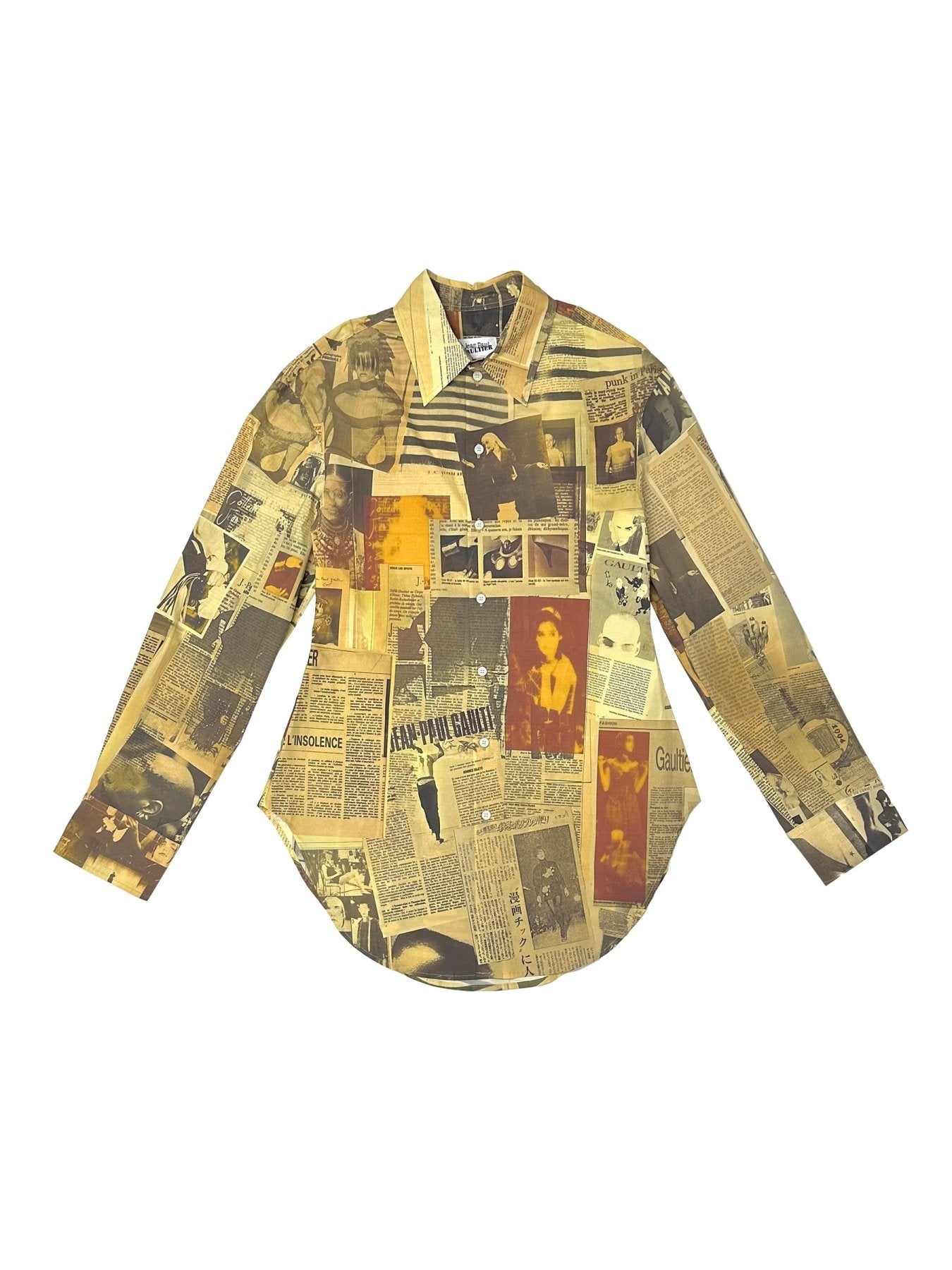 JEAN PAUL GAULTIER Multicolour Journal Print Shirt